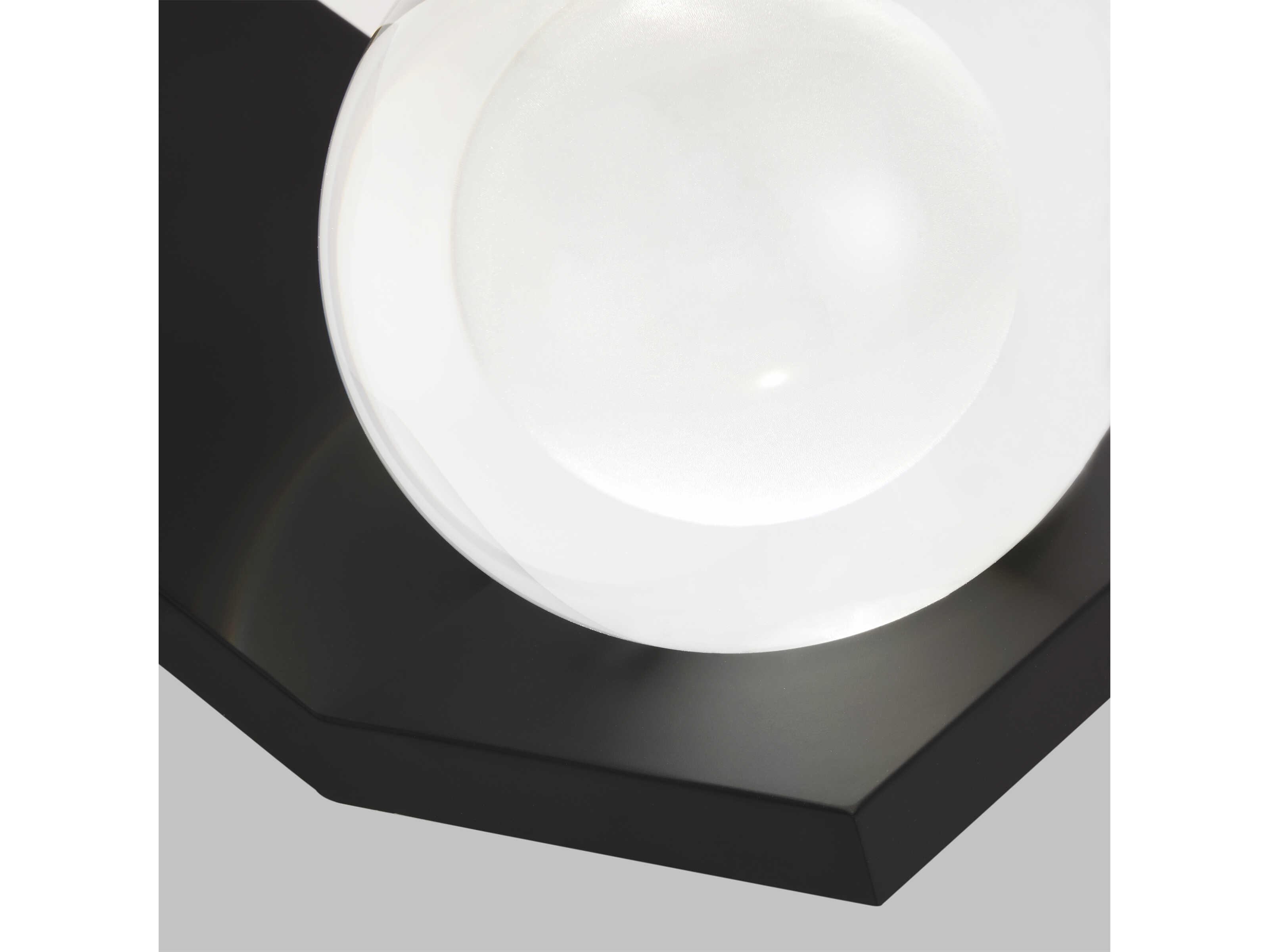 Visual Comfort Modern Mina 1-Light Nightshade Black Wall Sconce