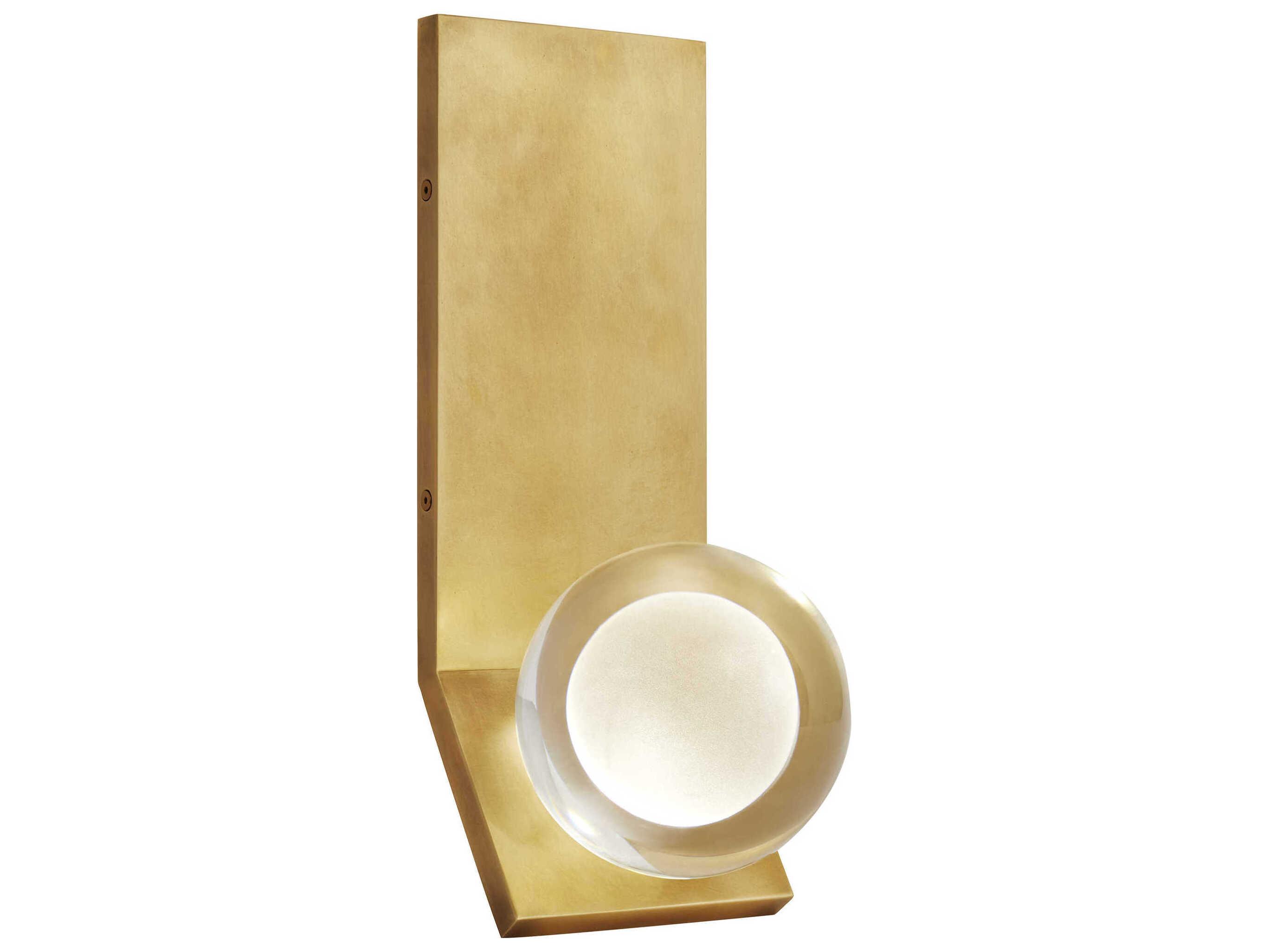 Visual Comfort Modern Mina 1-Light Natural Brass Wall Sconce
