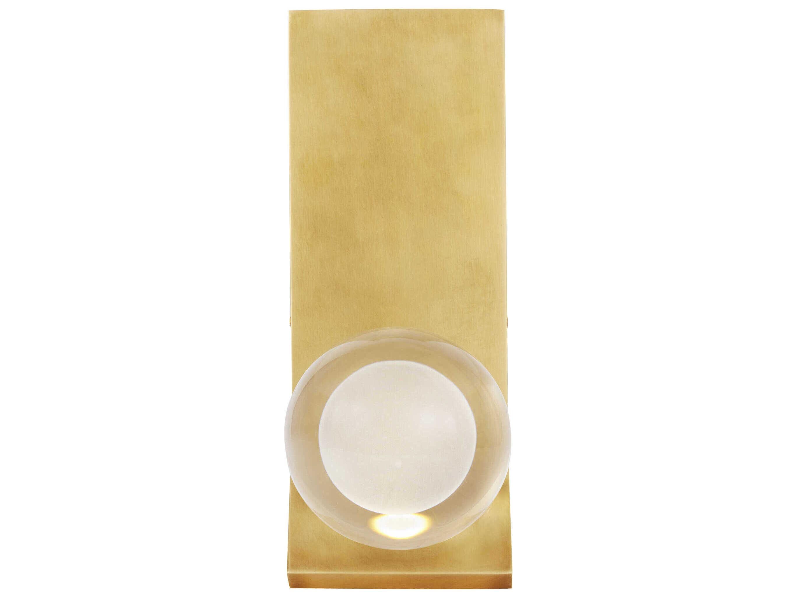 Visual Comfort Modern Mina 1-Light Natural Brass Wall Sconce
