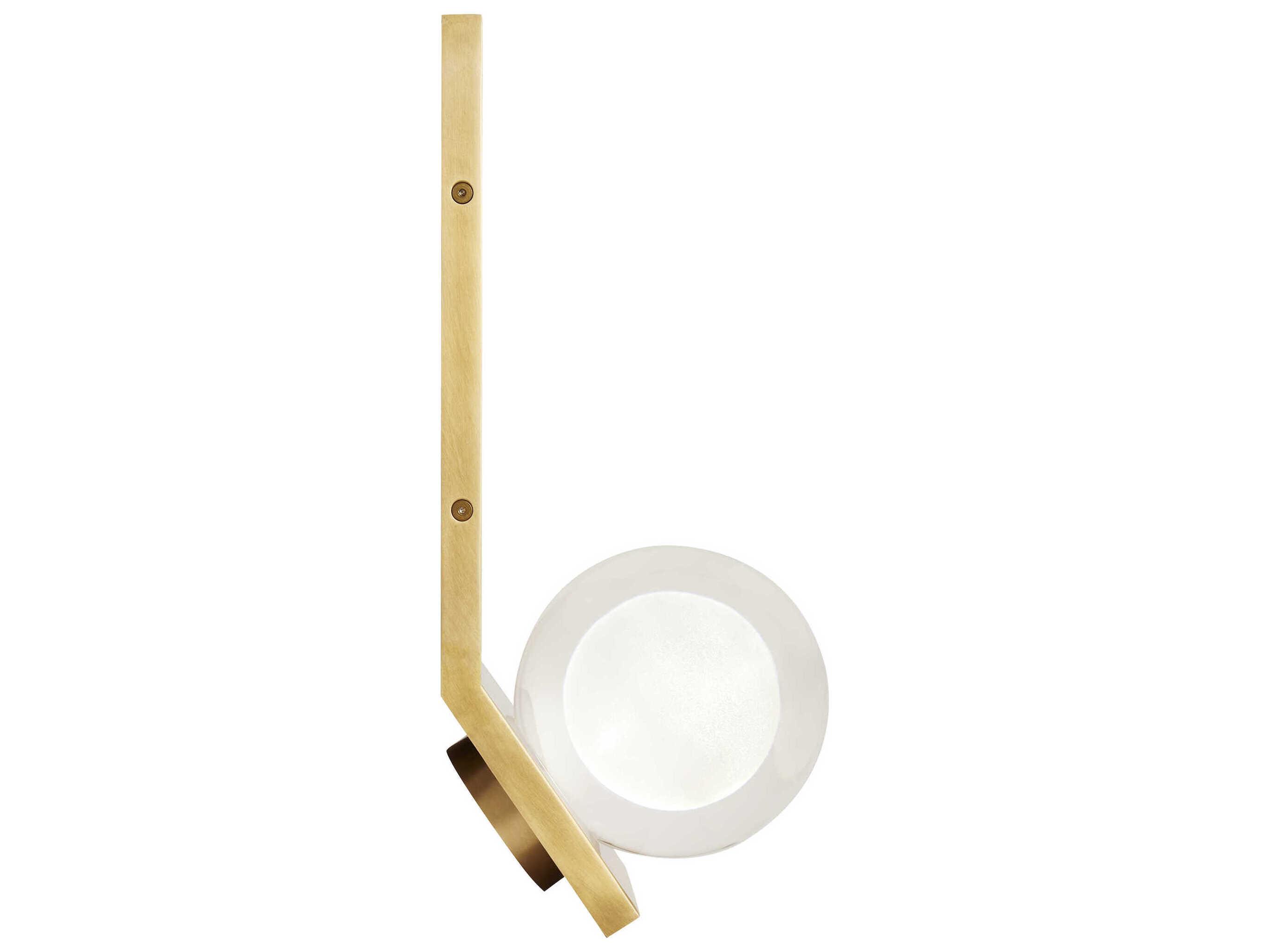 Visual Comfort Modern Mina 1-Light Natural Brass Wall Sconce