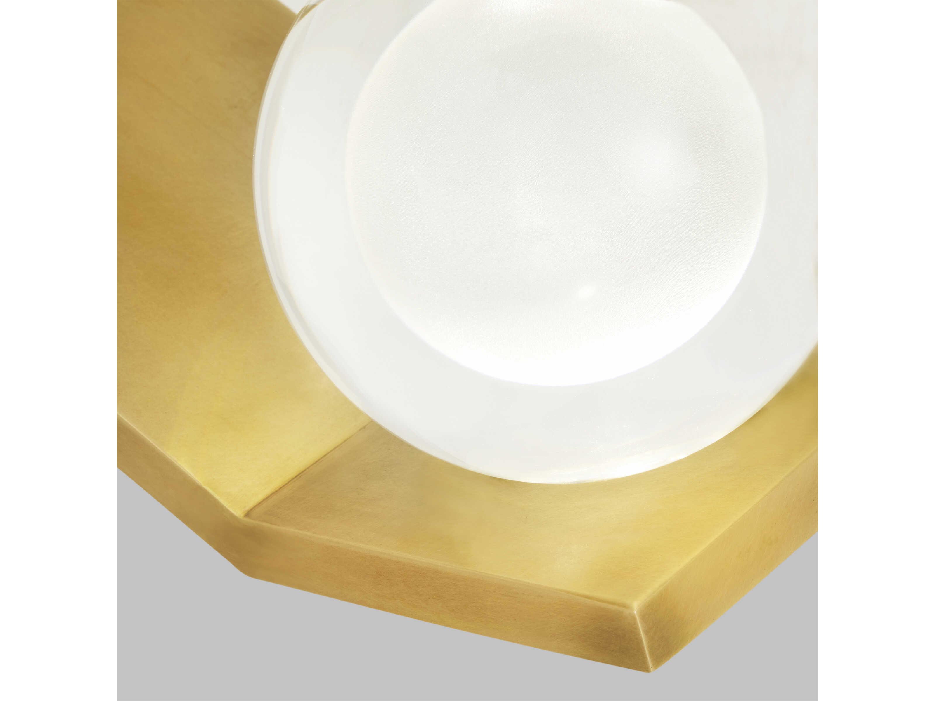 Visual Comfort Modern Mina 1-Light Natural Brass Wall Sconce