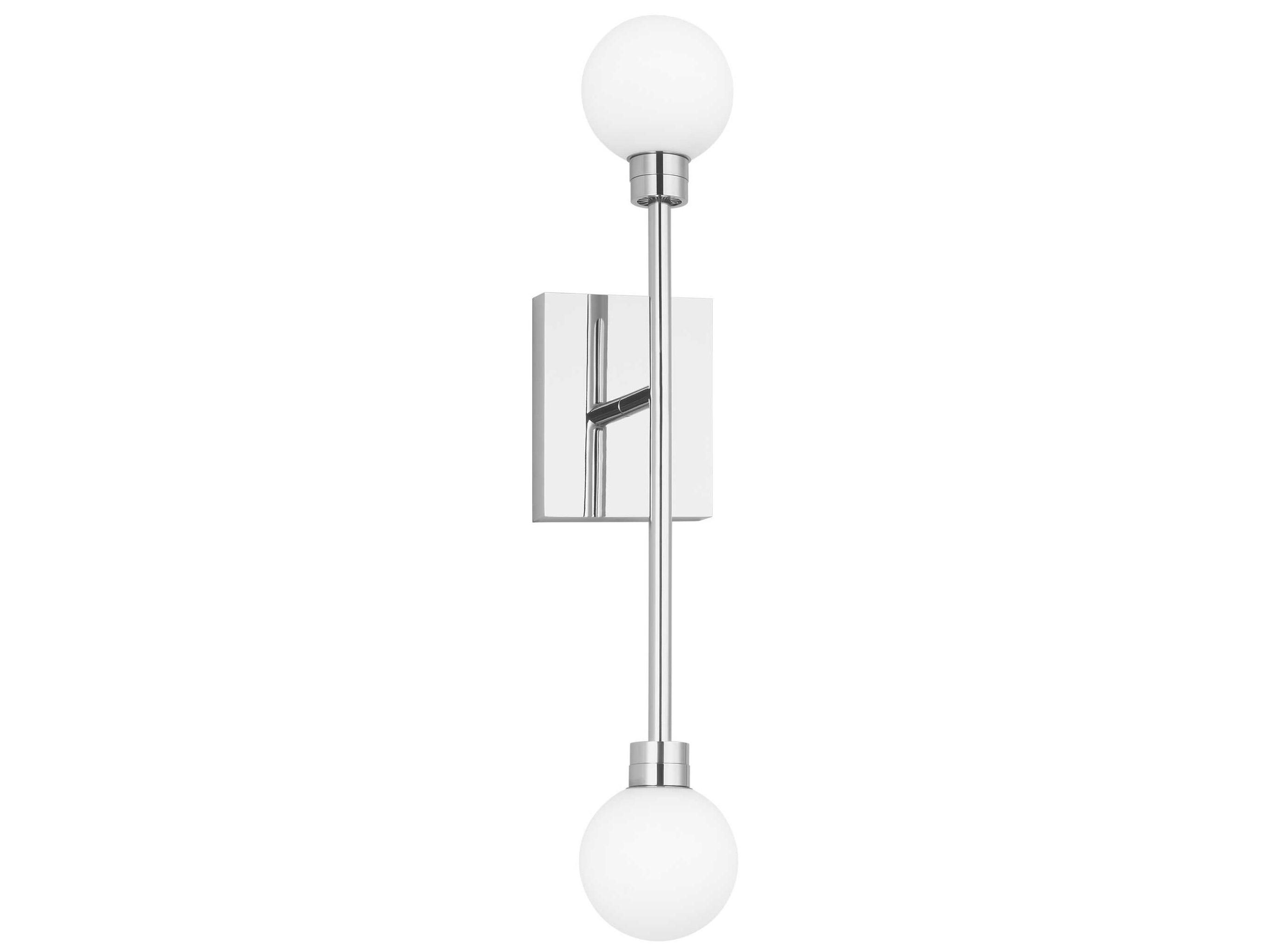Visual Comfort Modern Mara 2-Light Polished Nickel Wall Sconce