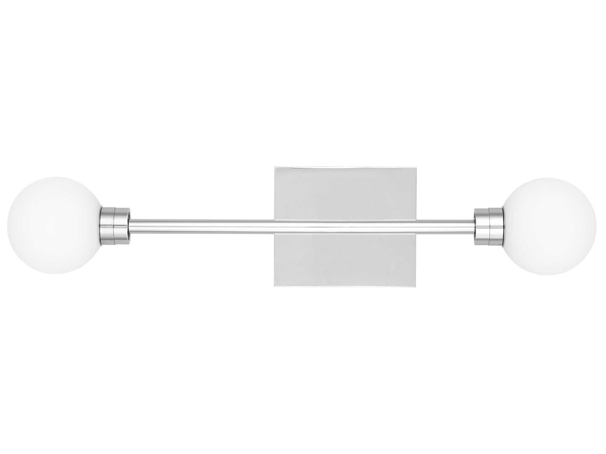 Visual Comfort Modern Mara 2-Light Polished Nickel Wall Sconce