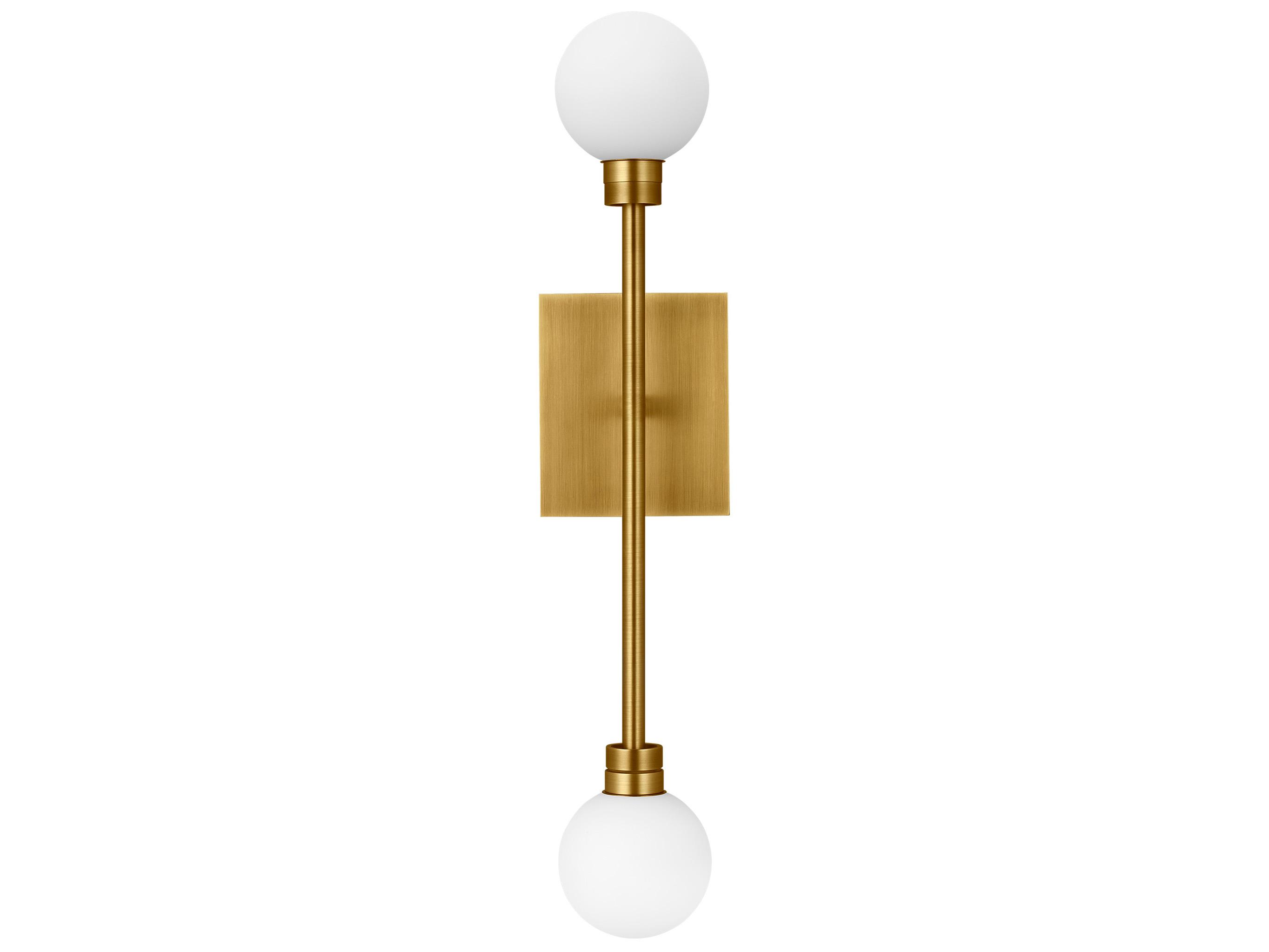 Visual Comfort Modern Mara 2-Light Aged Brass Wall Sconce