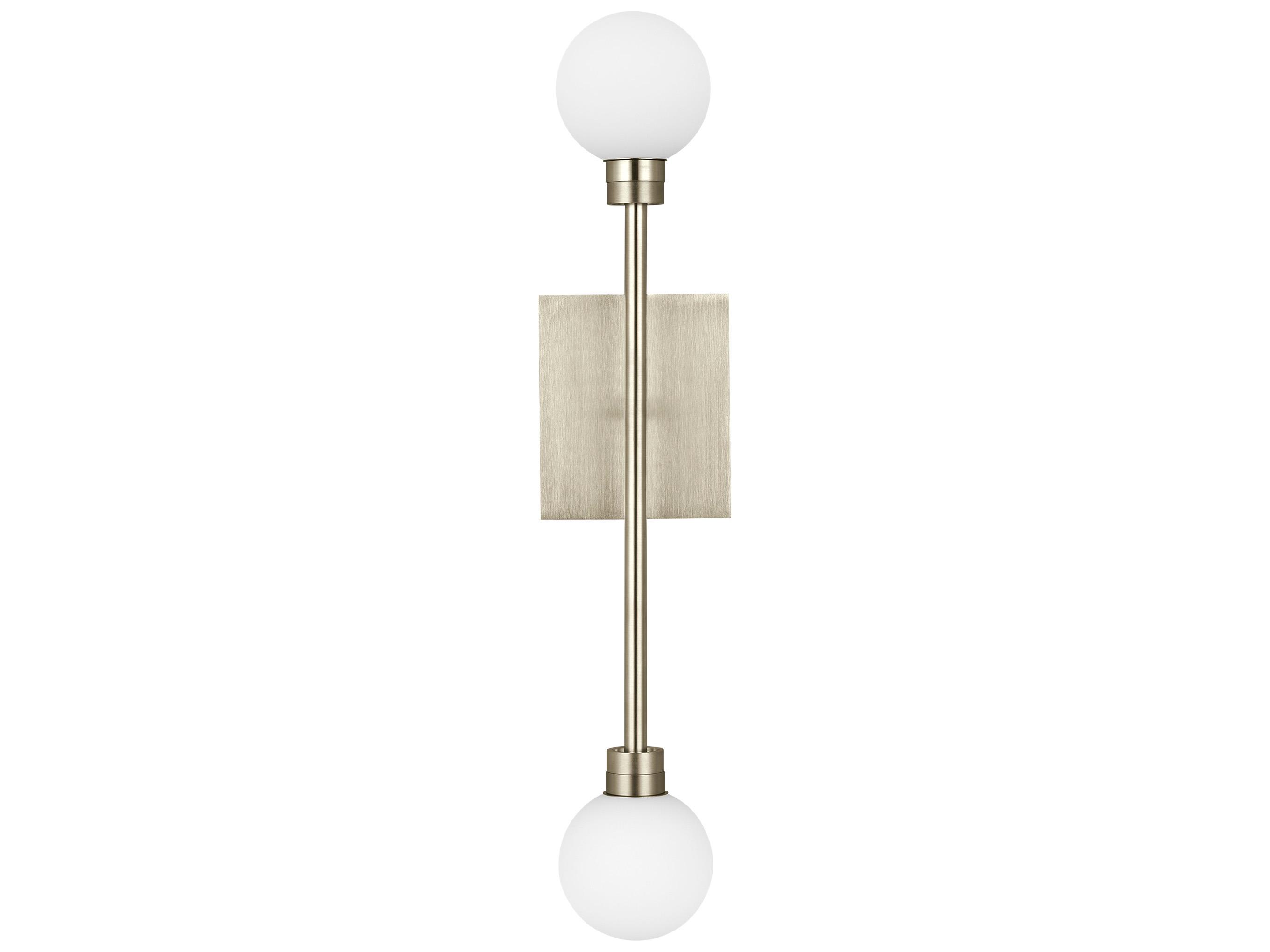 Visual Comfort Modern Mara 2-Light Satin Nickel Wall Sconce