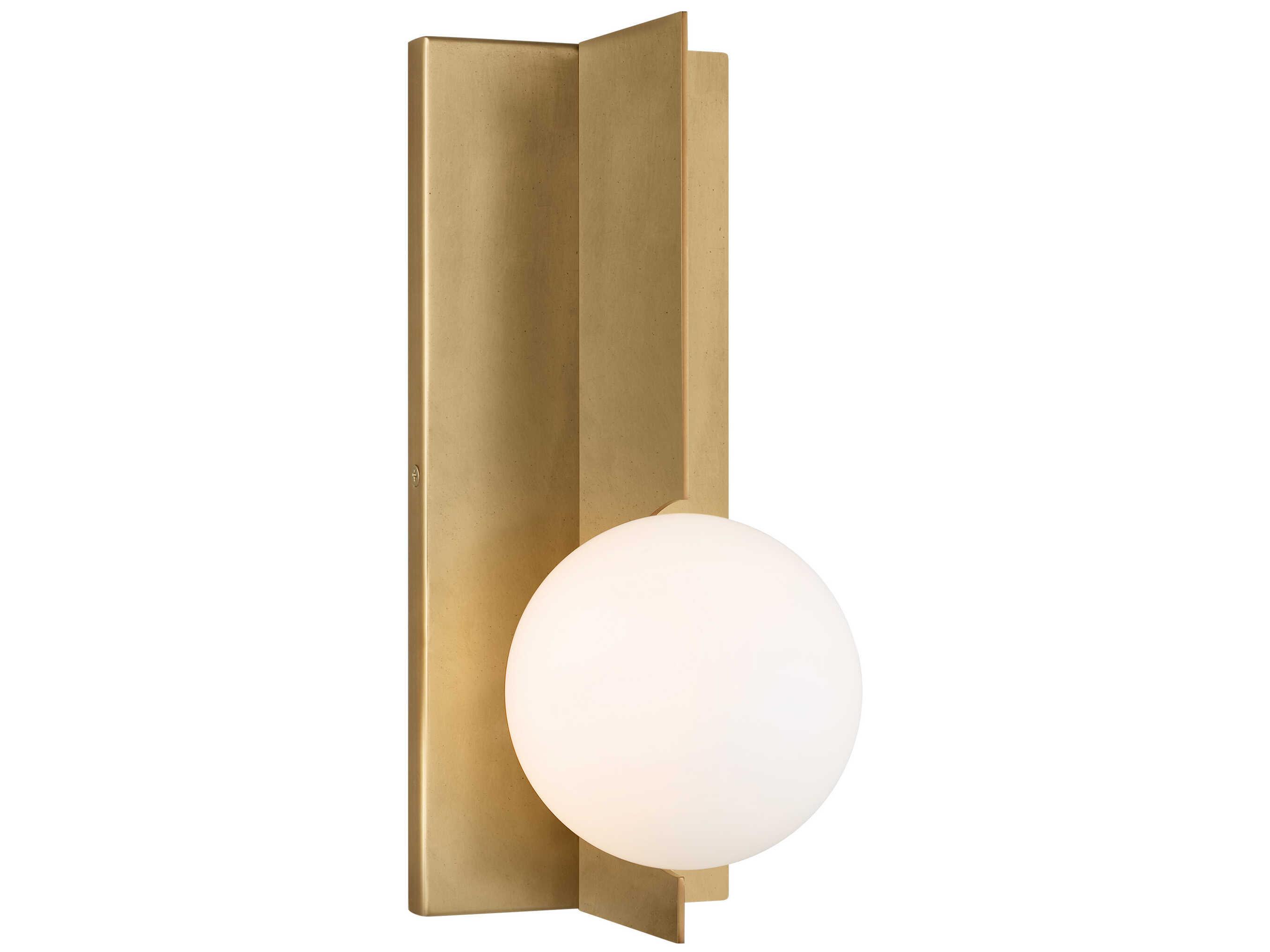 Visual Comfort Modern Orbel 1-Light Hand Rubbed Antique Brass Wall Sconce