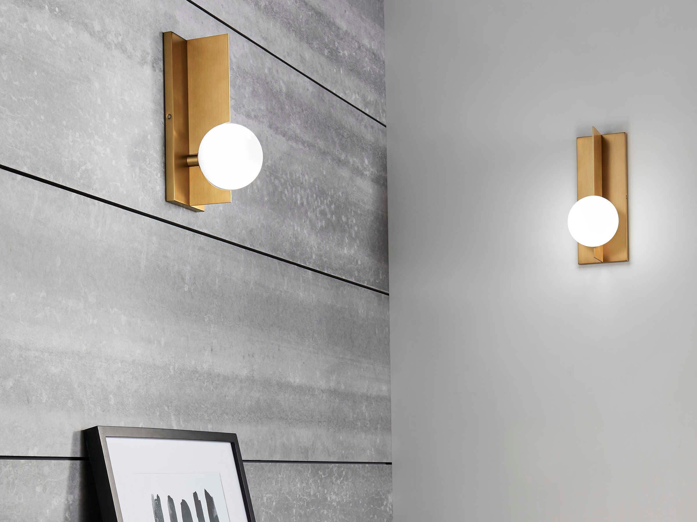 Visual Comfort Modern Orbel 1-Light Aged Brass Wall Sconce