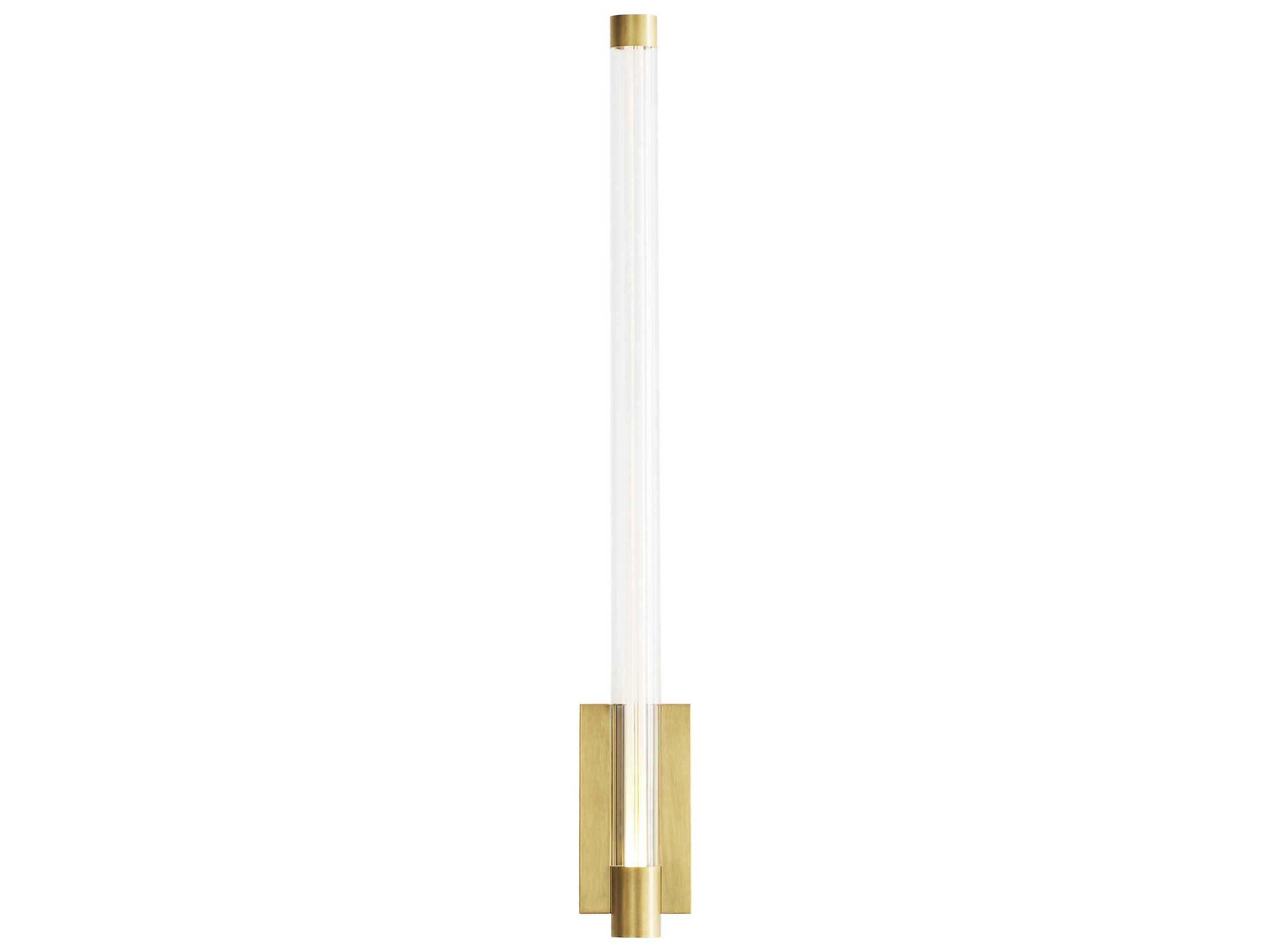Visual Comfort Modern Phobos 1-Light Natural Brass Wall Sconce