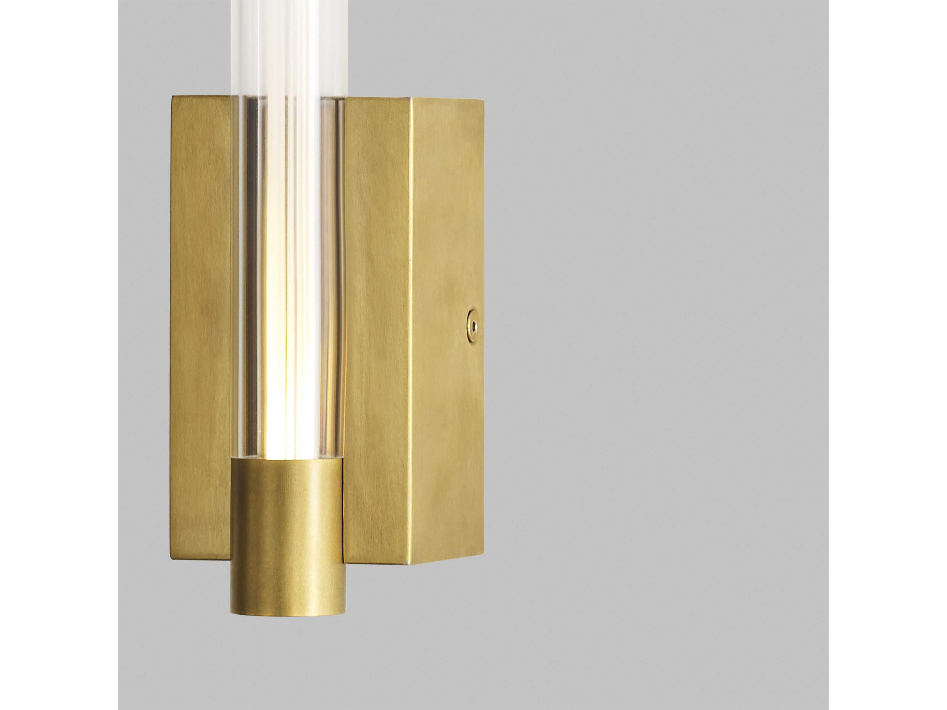 Visual Comfort Modern Phobos 1-Light Natural Brass Wall Sconce