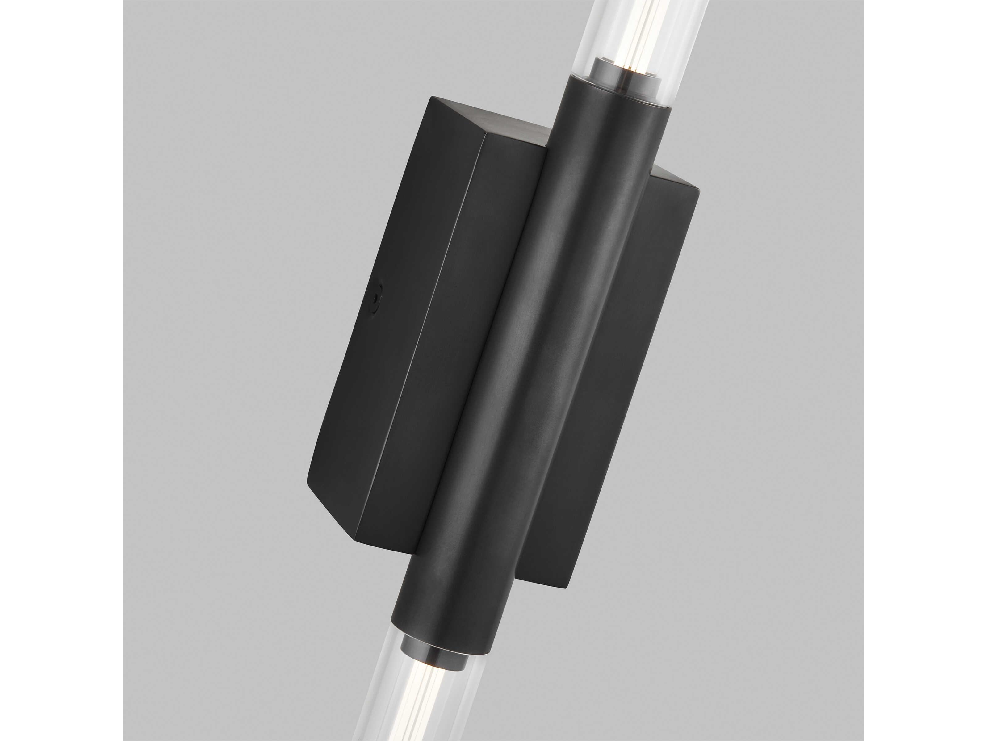 Visual Comfort Modern Phobos 2-Light Dark Bronze Wall Sconce