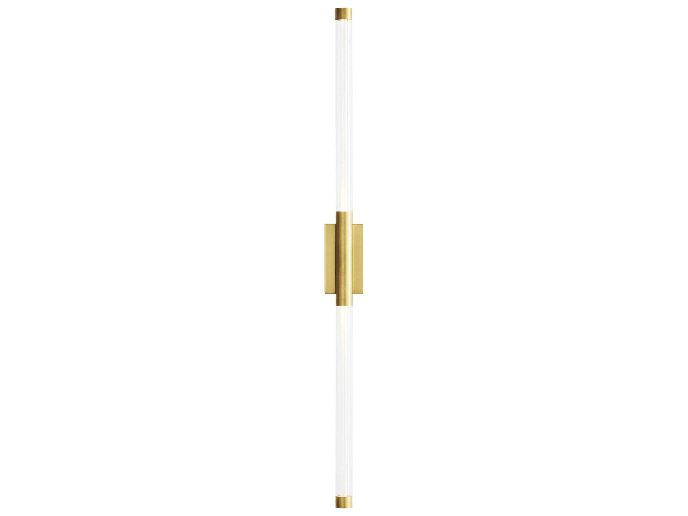 Visual Comfort Modern Phobos 2-Light Natural Brass Wall Sconce