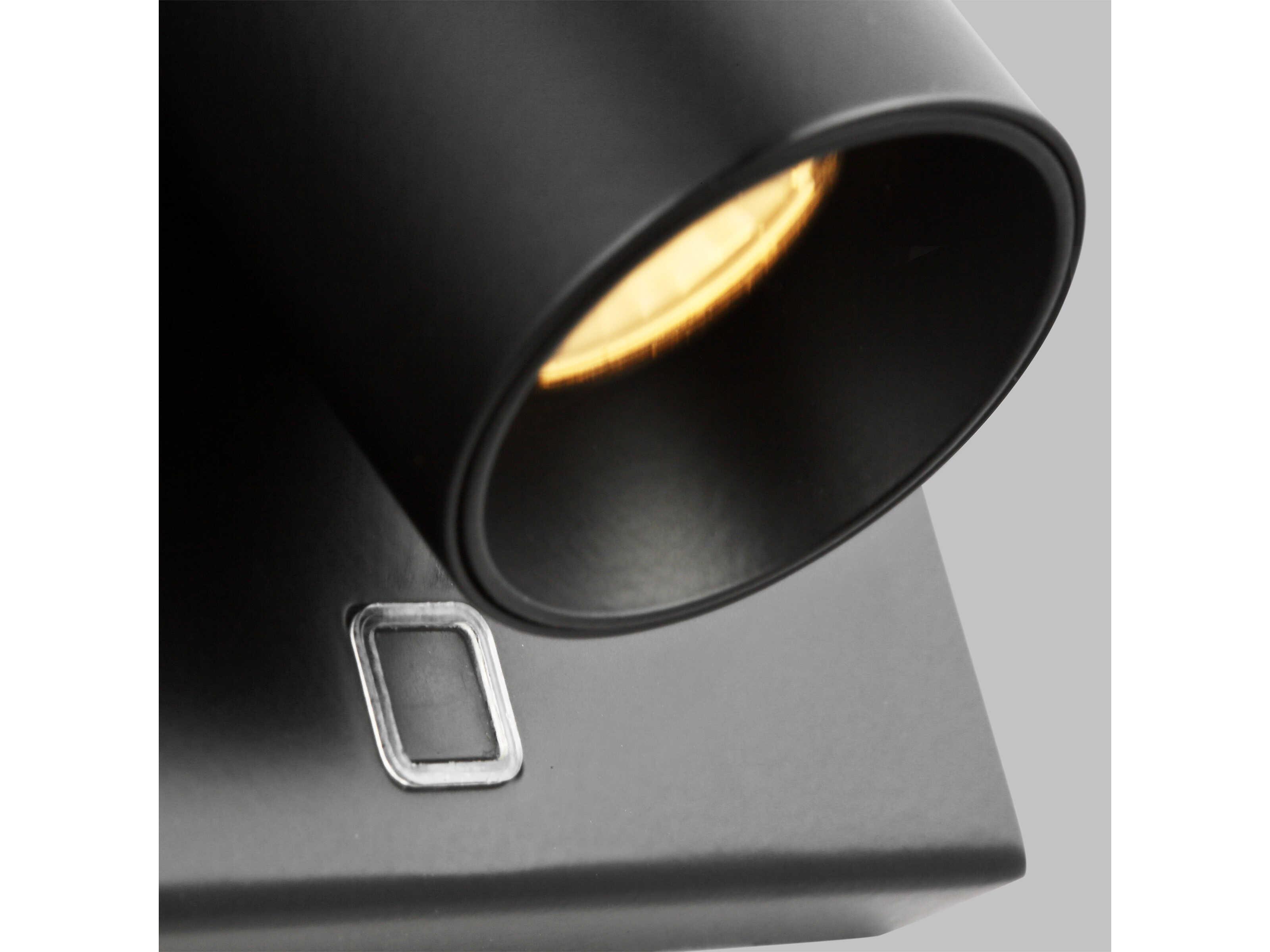 Visual Comfort Modern Ponte 1-Light Nightshade Black Wall Sconce