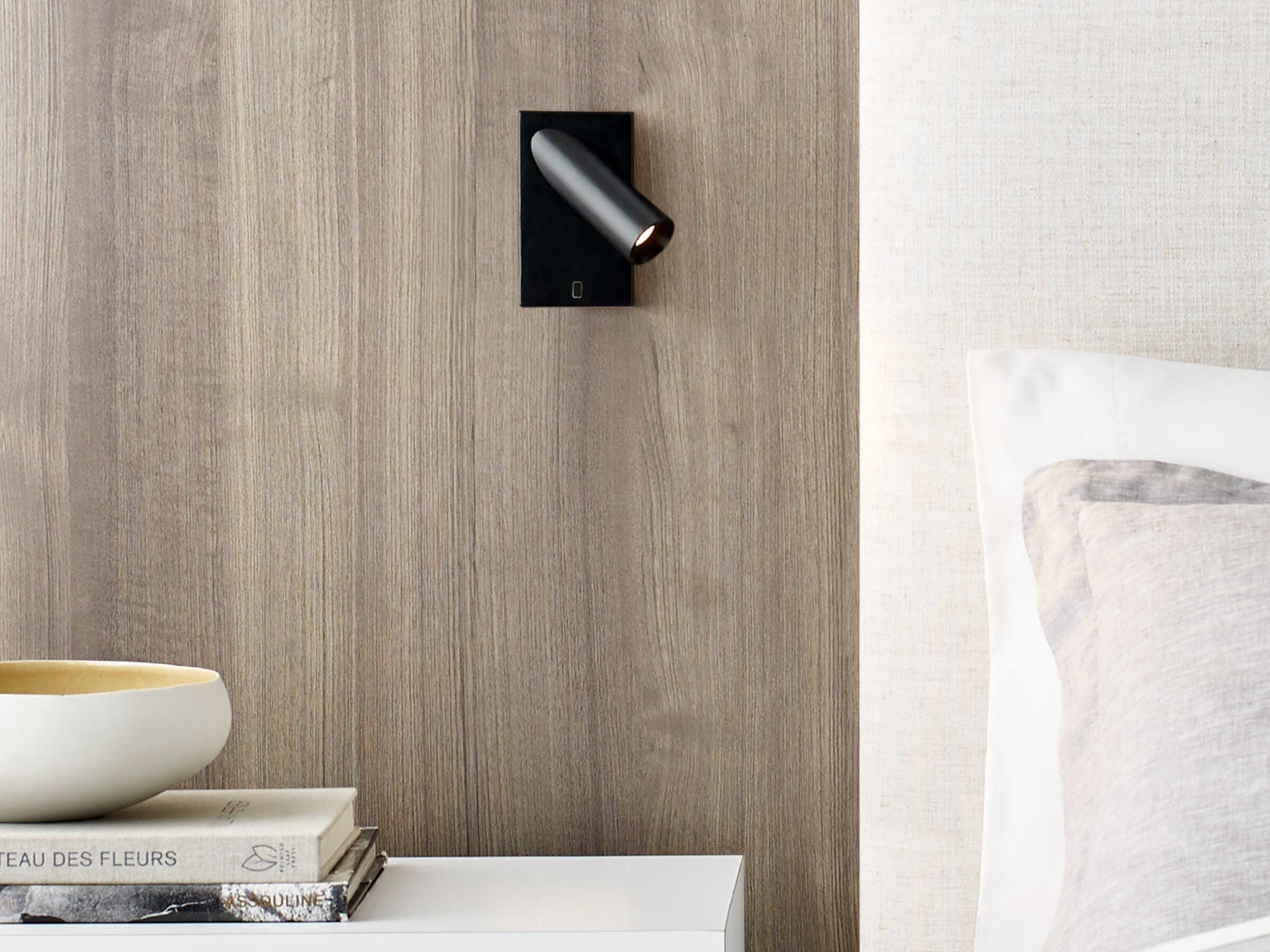 Visual Comfort Modern Ponte 1-Light Nightshade Black Wall Sconce