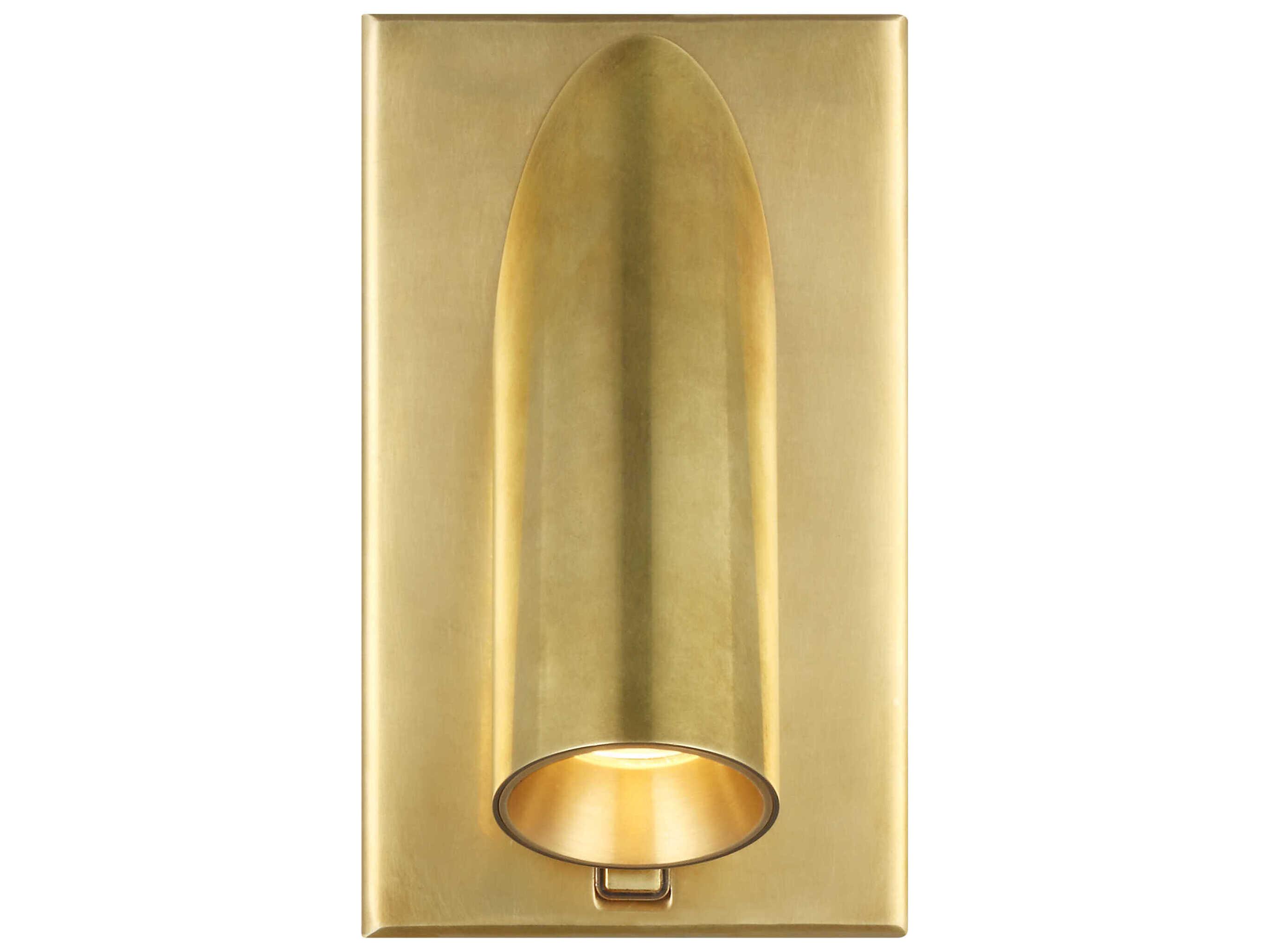Visual Comfort Modern Ponte 1-Light Natural Brass Wall Sconce