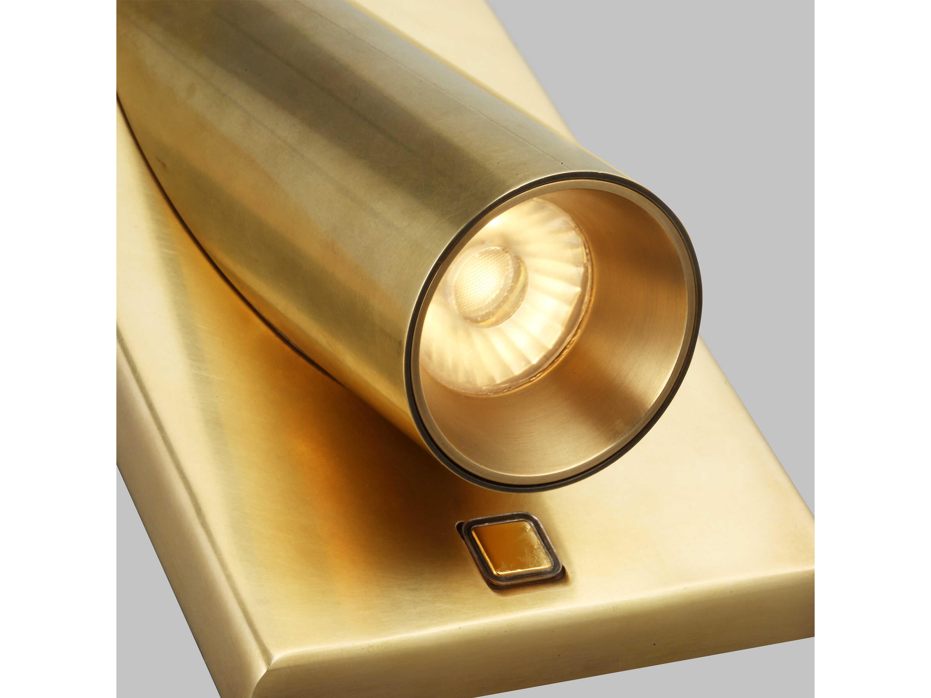 Visual Comfort Modern Ponte 1-Light Natural Brass Wall Sconce