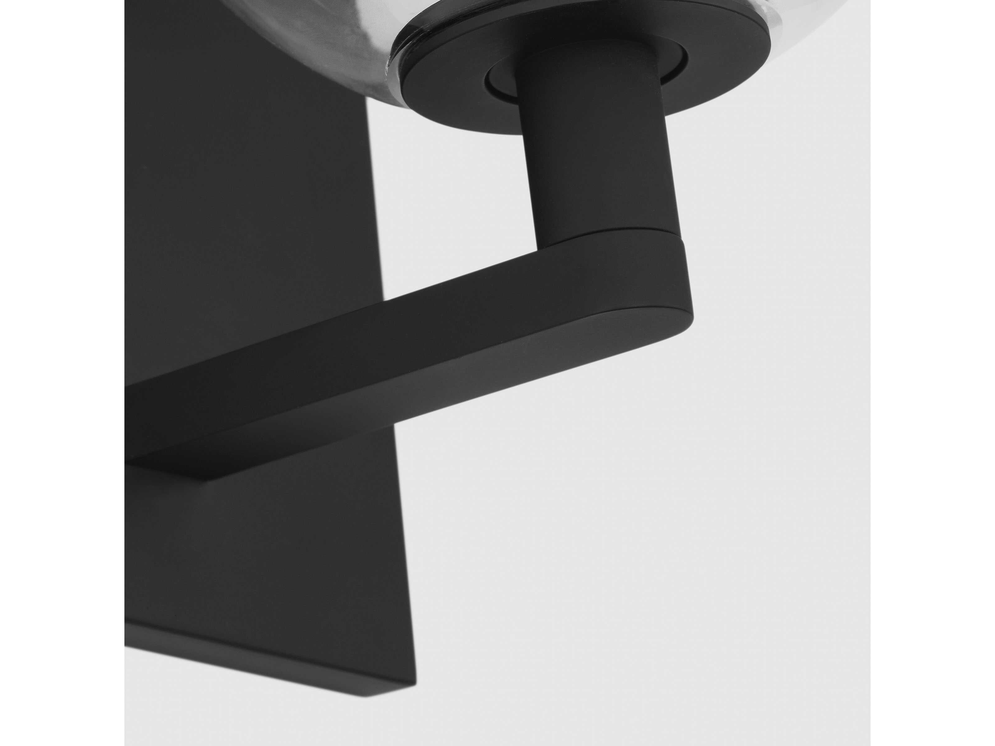 Visual Comfort Modern Sedona 1-Light White Black Wall Sconce