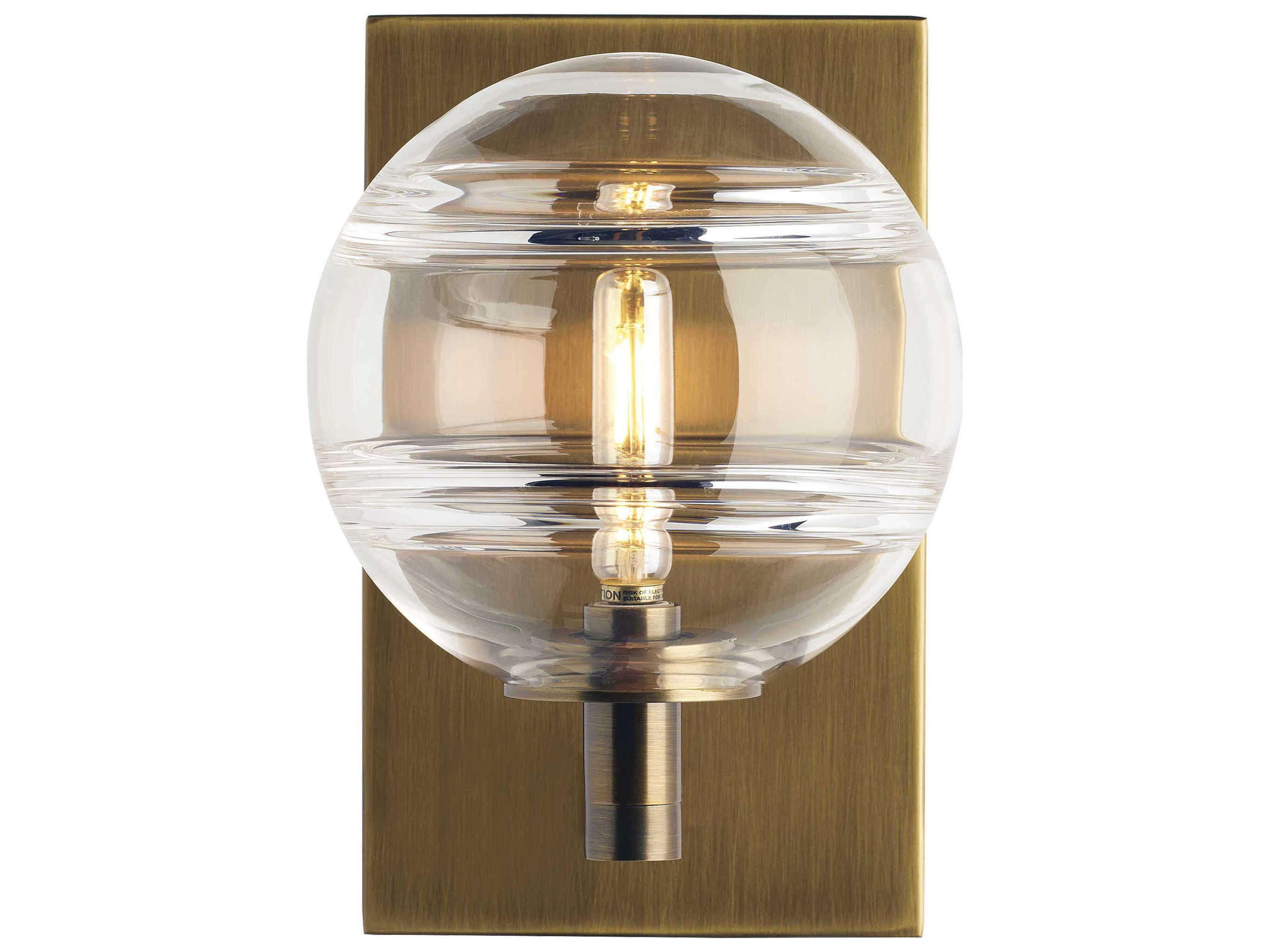 Visual Comfort Modern Sedona 1-Light Aged Brass Wall Sconce