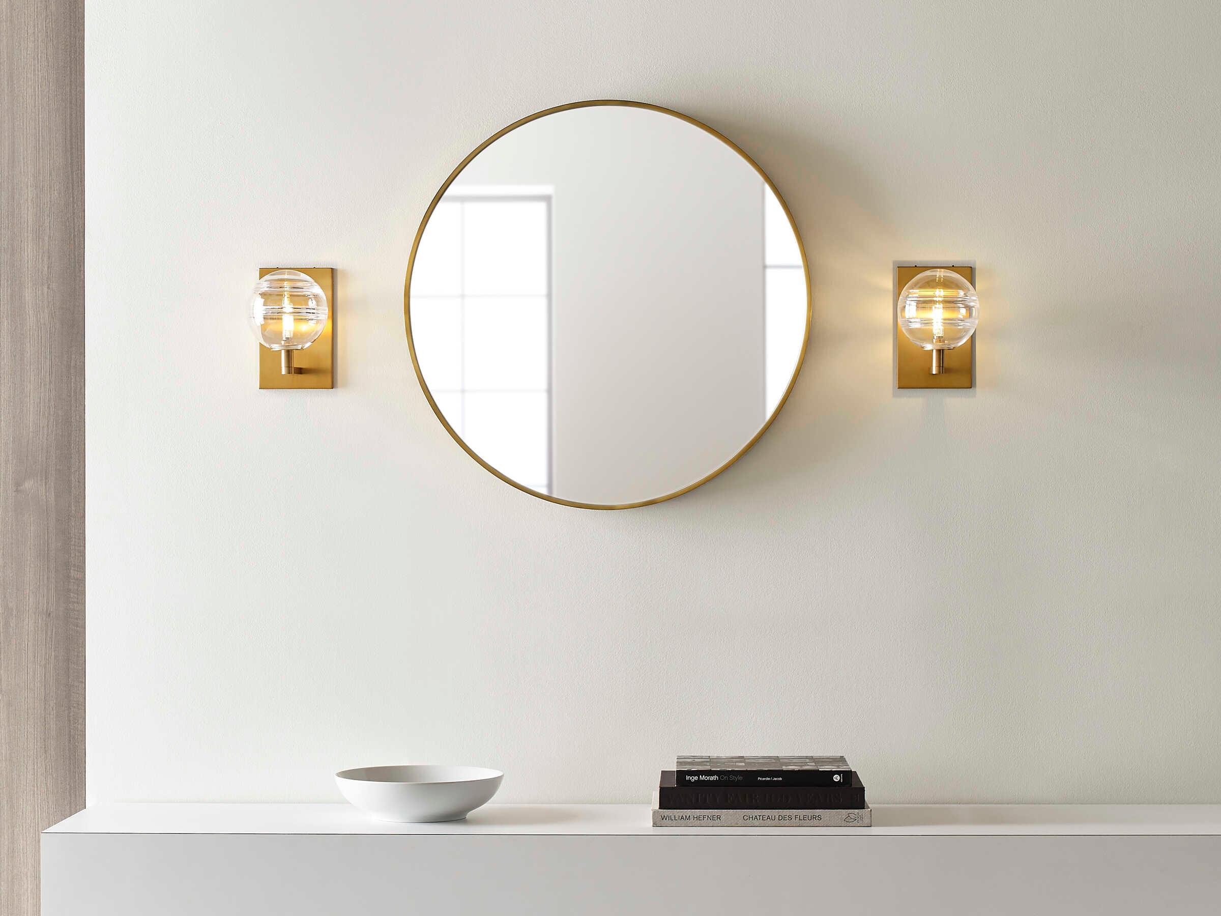 Visual Comfort Modern Sedona 1-Light Aged Brass Wall Sconce