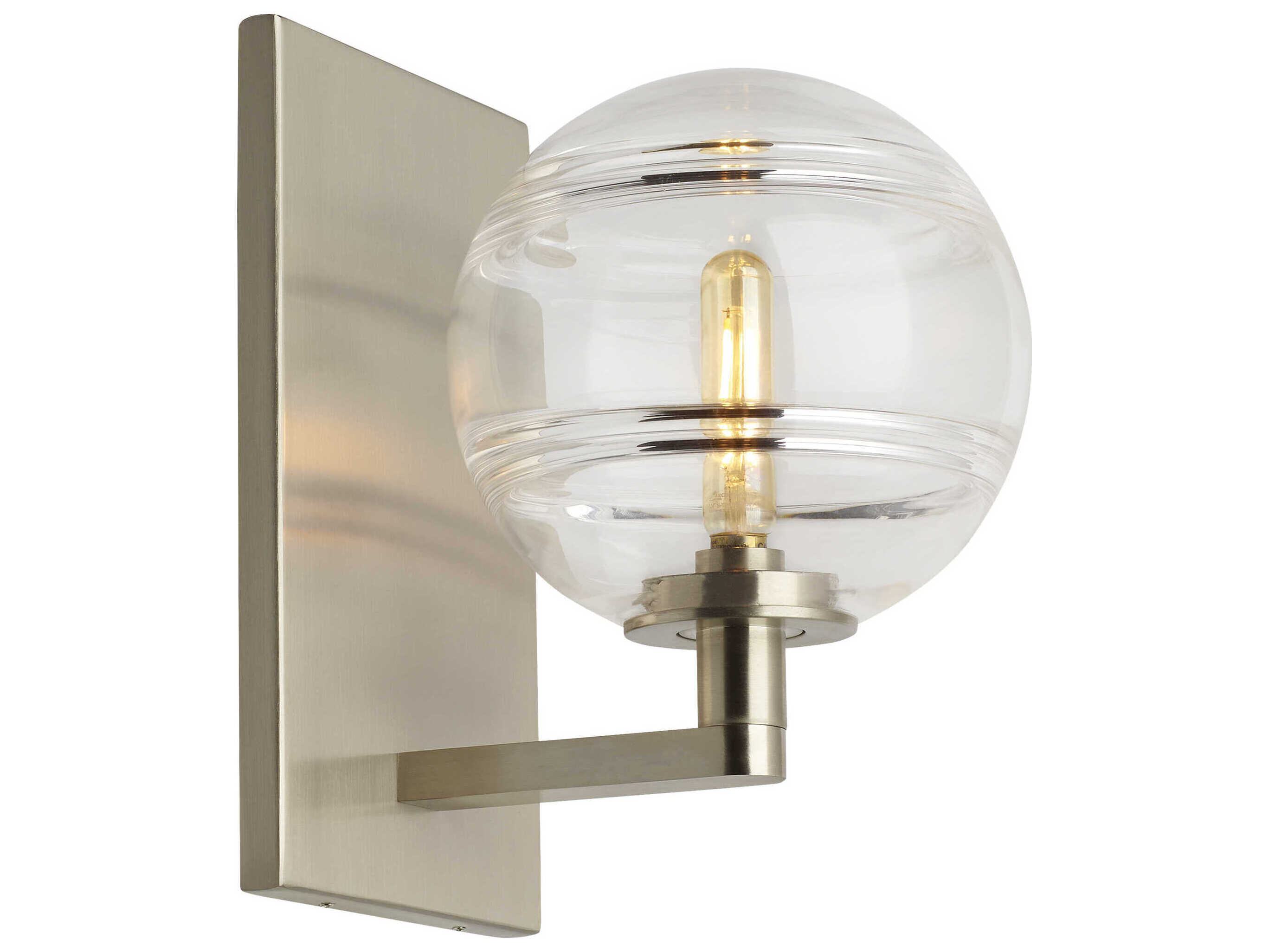 Visual Comfort Modern Sedona 1-Light Satin Nickel Wall Sconce