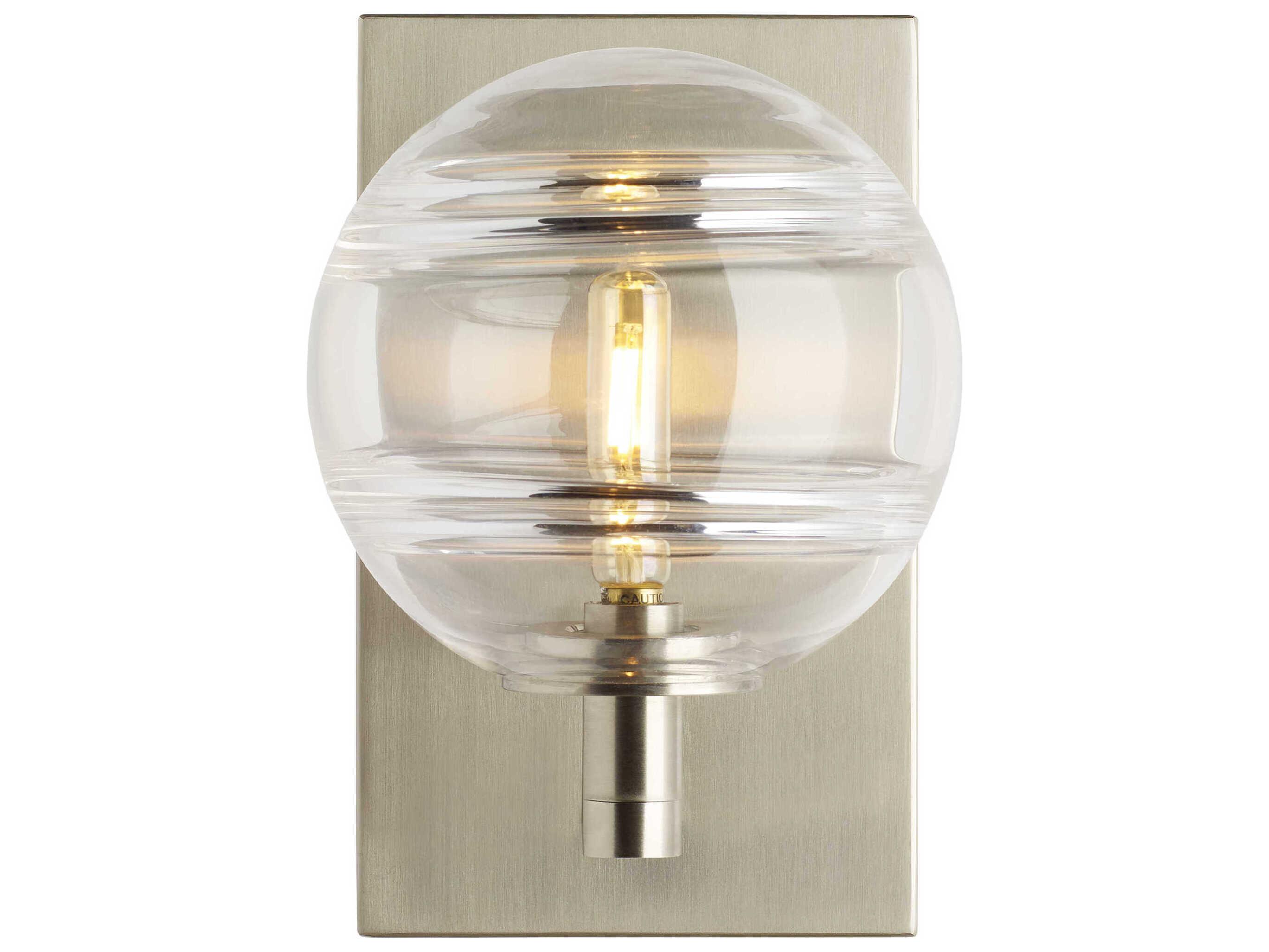 Visual Comfort Modern Sedona 1-Light Satin Nickel Wall Sconce