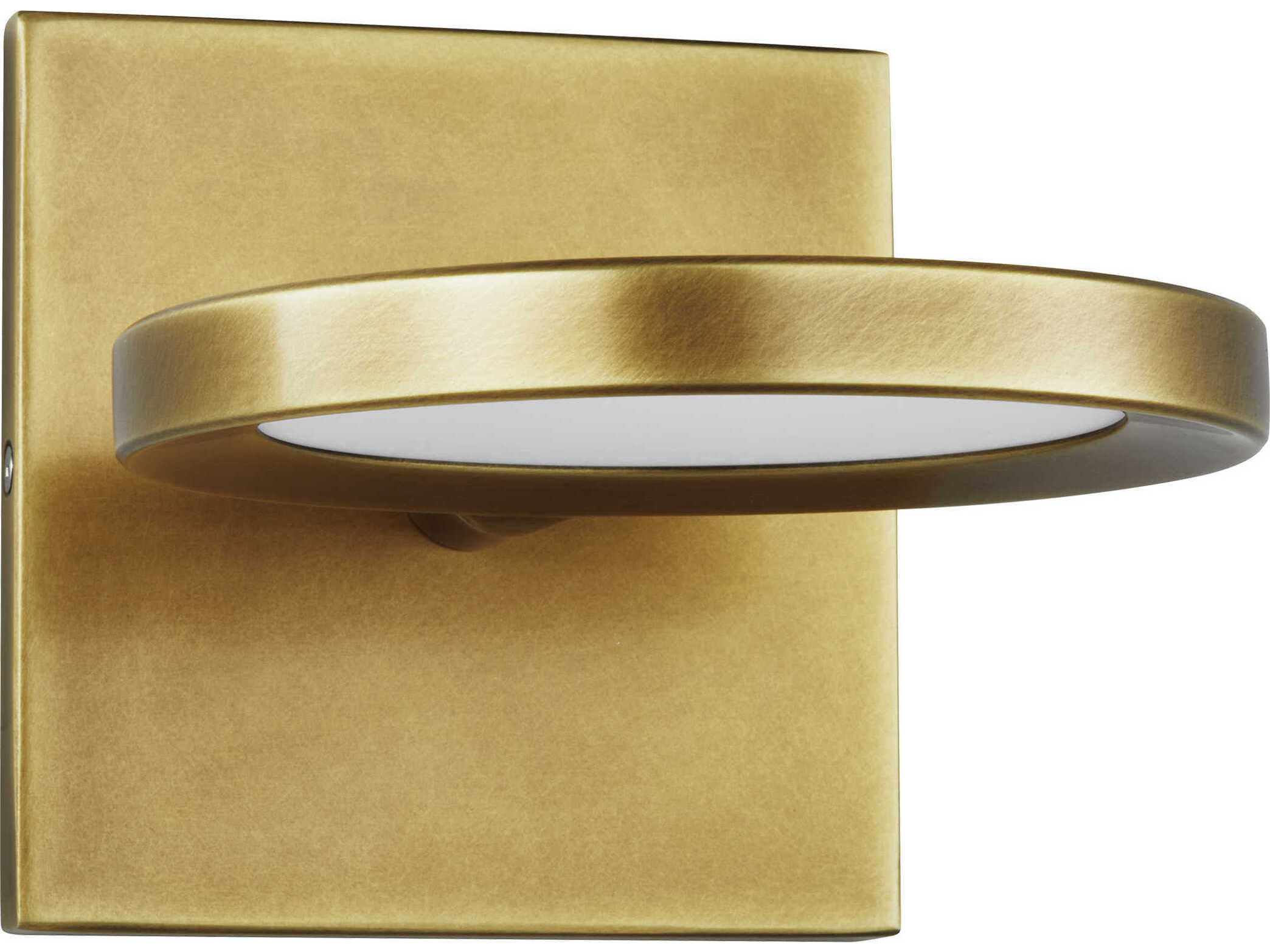Visual Comfort Modern Spectica 1-Light Plated Brass Wall Sconce