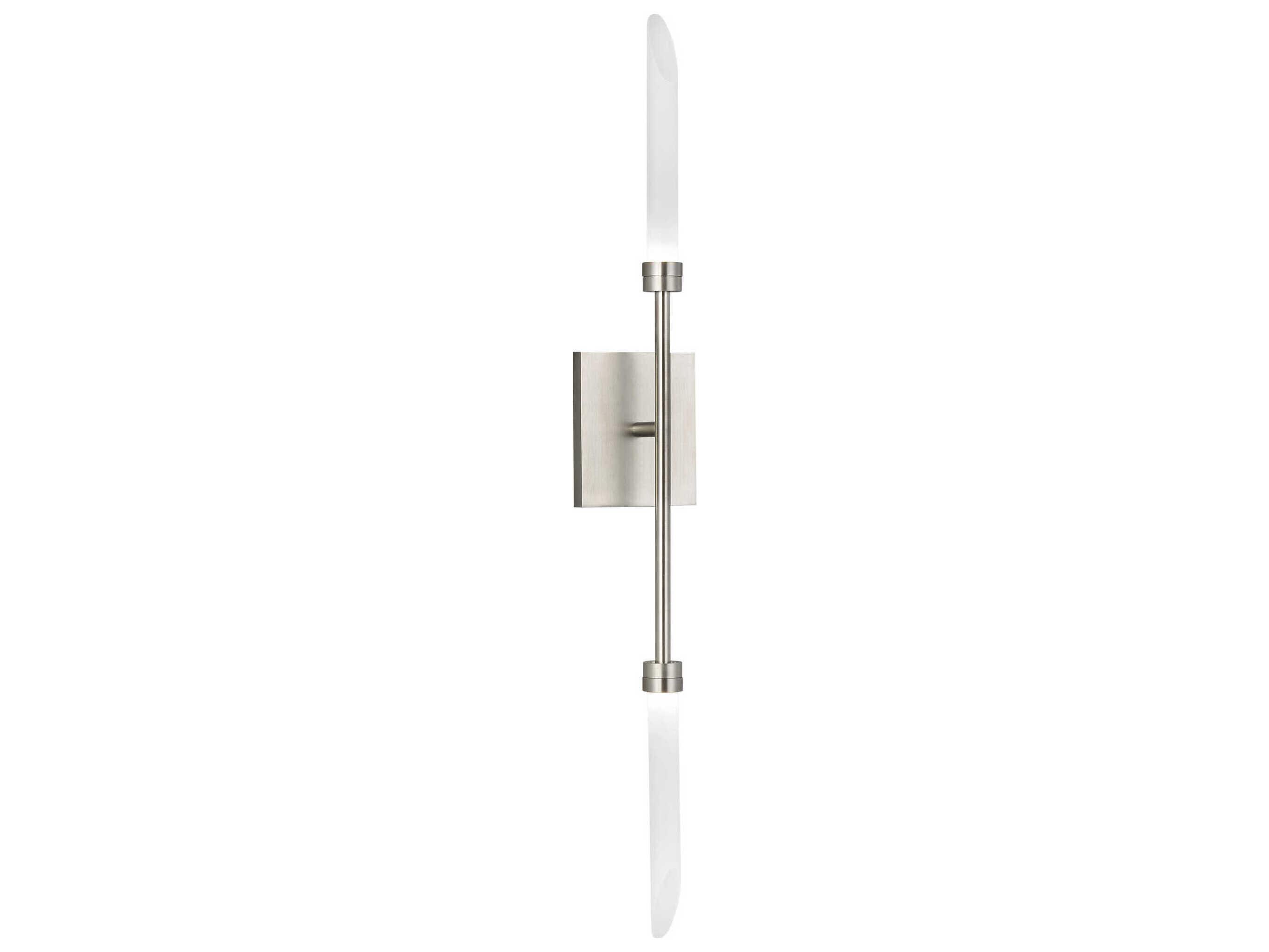 Visual Comfort Modern Spur 2-Light Satin Nickel Wall Sconce