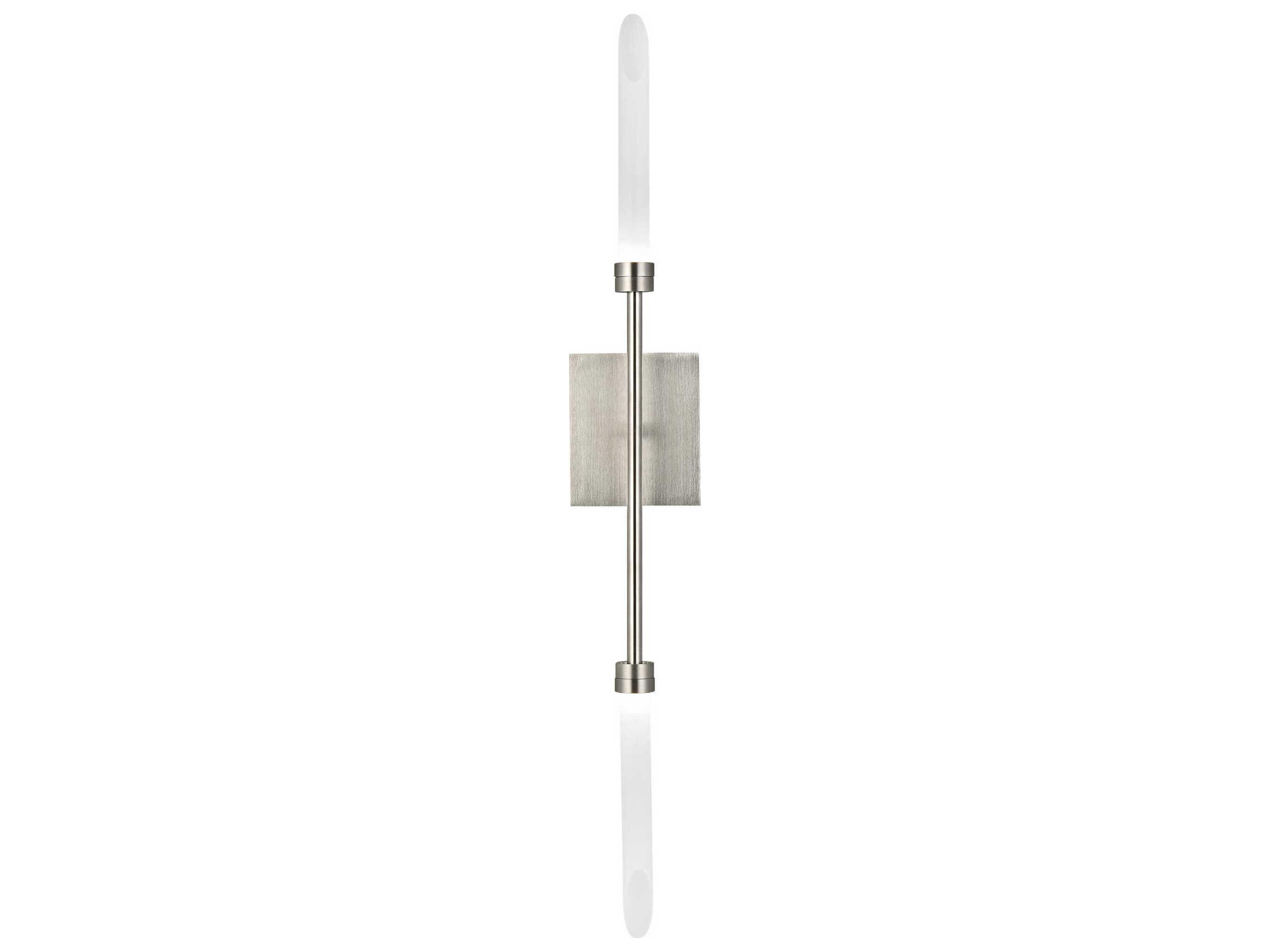 Visual Comfort Modern Spur 2-Light Satin Nickel Wall Sconce