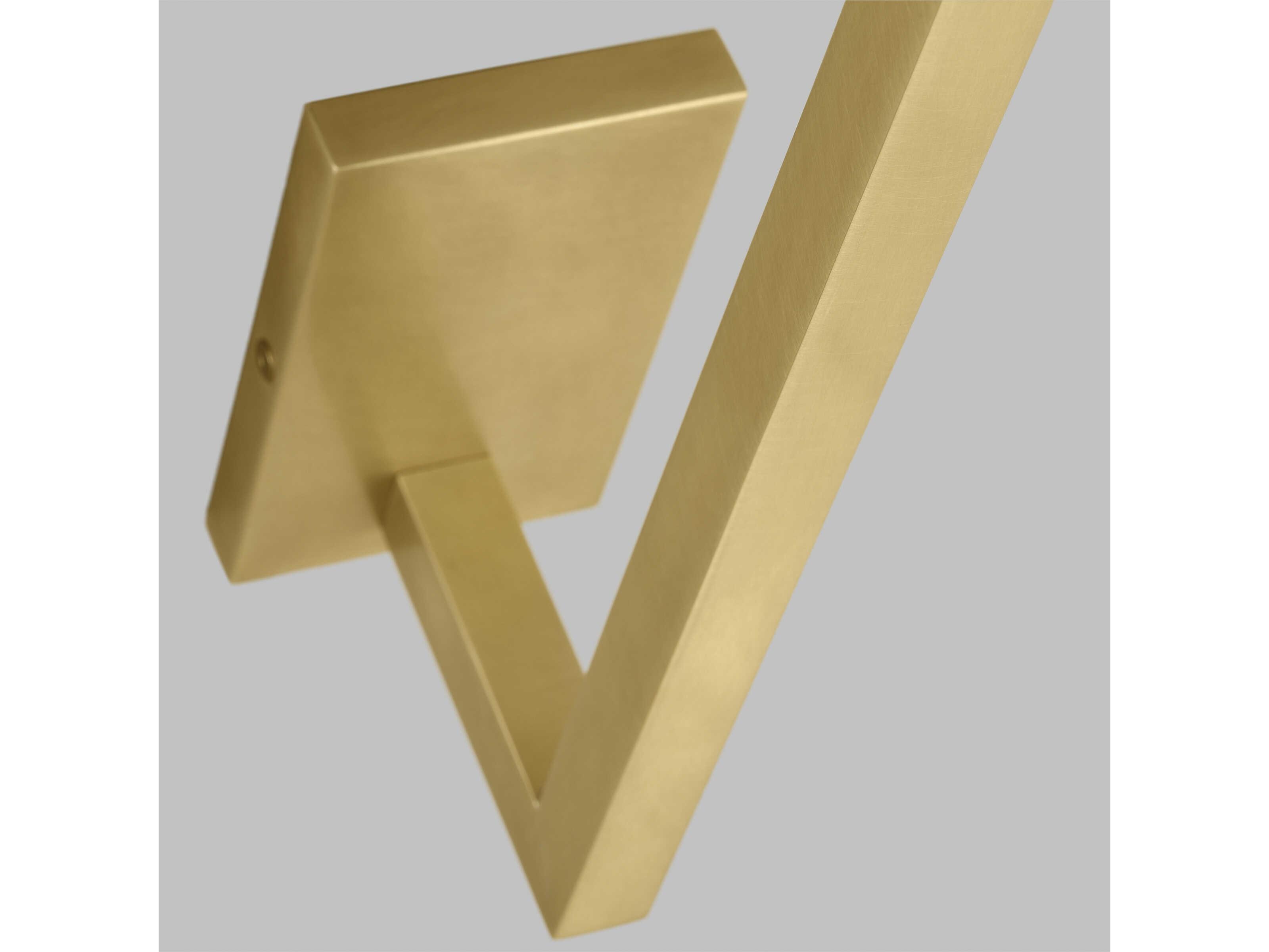 Visual Comfort Modern Stagger 1-Light Natural Brass Wall Sconce