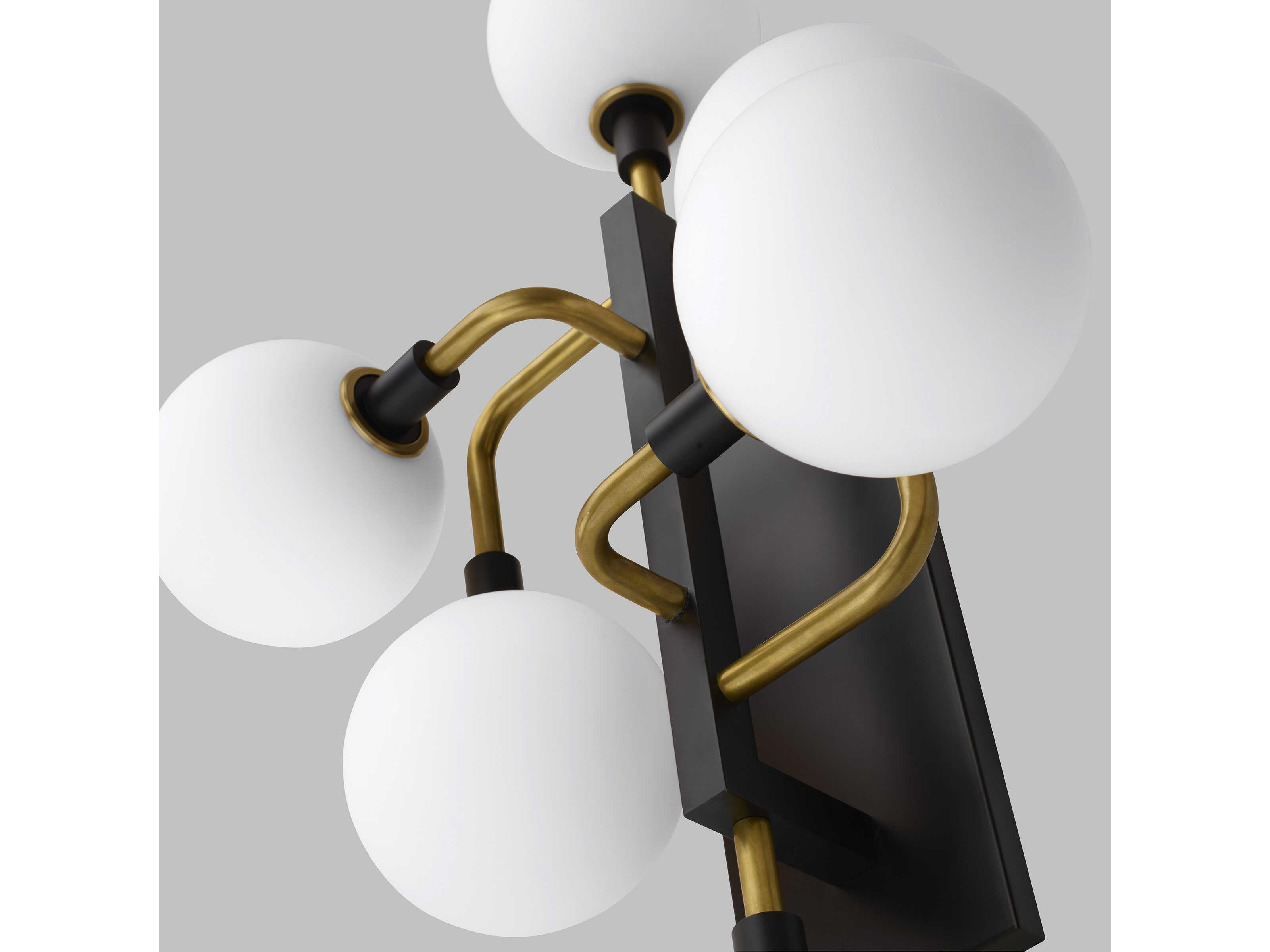 Visual Comfort Modern Viaggio 6-Light Brass Wall Sconce