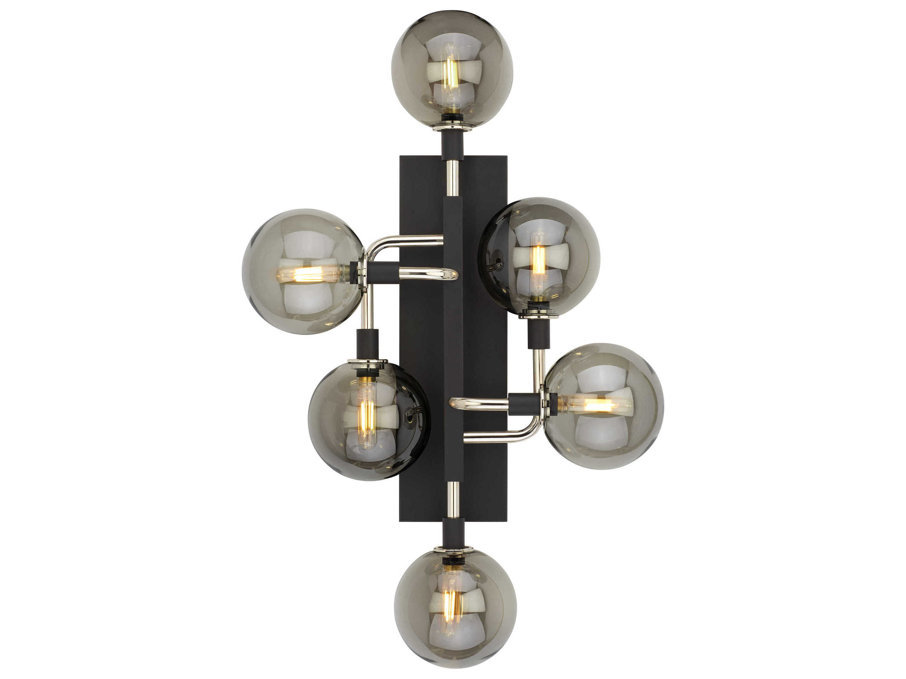 Visual Comfort Modern Viaggio 6-Light Polished Nickel Wall Sconce