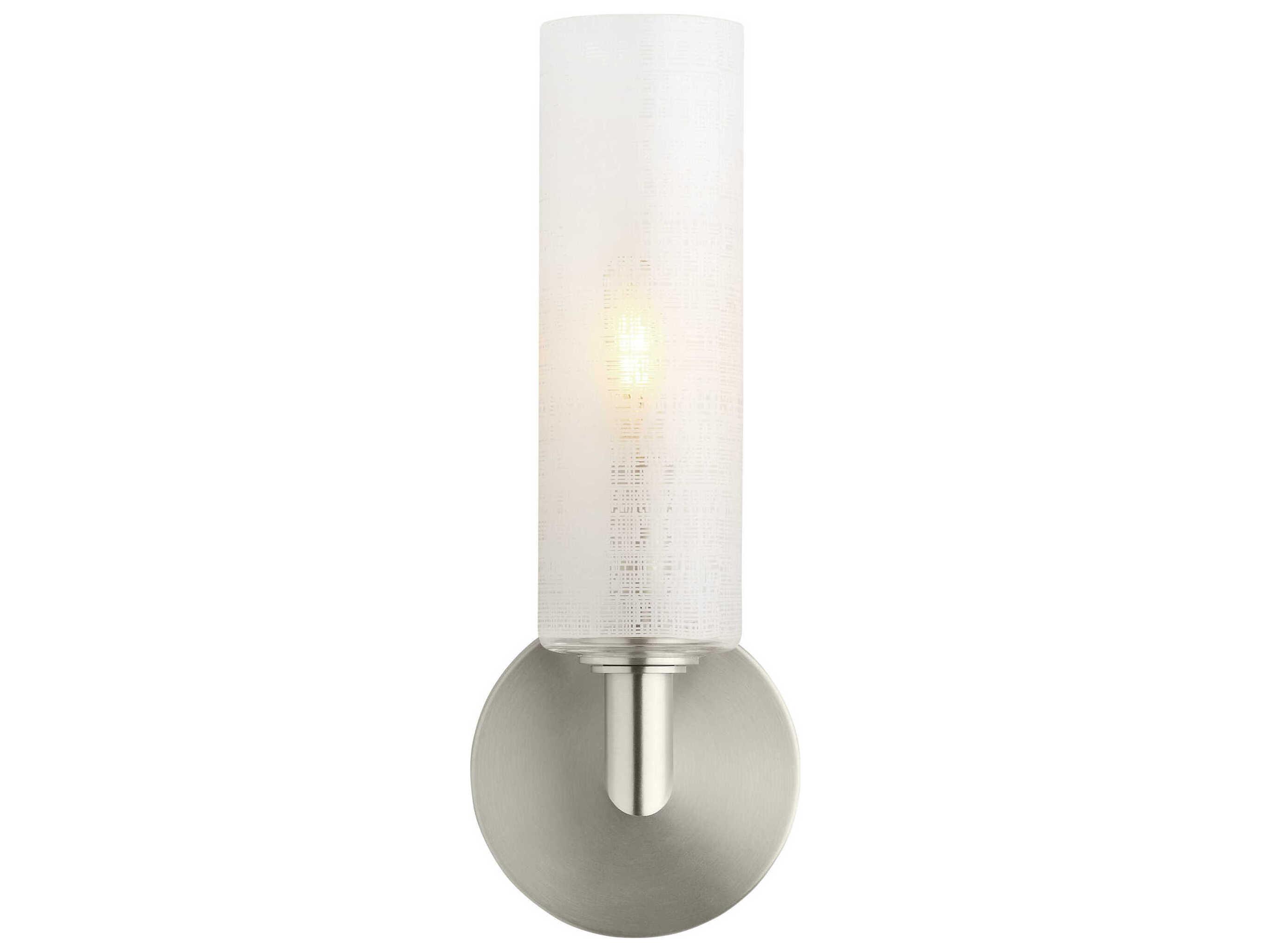 Visual Comfort Modern Vetra 1-Light Satin Nickel Wall Sconce