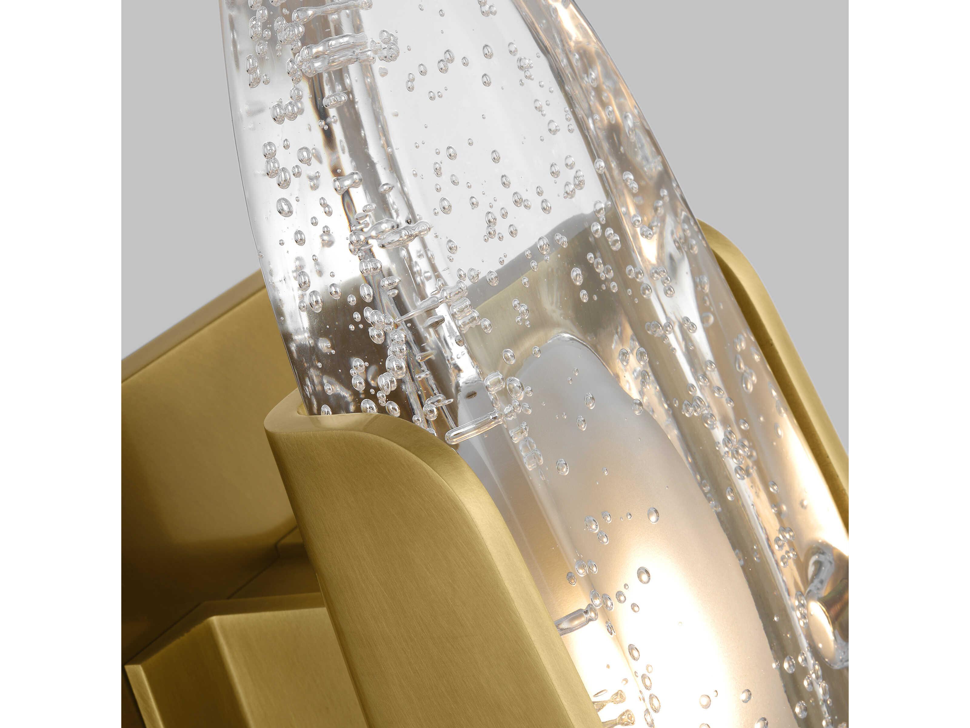 Visual Comfort Modern Wythe 1-Light Plated Brass Wall Sconce