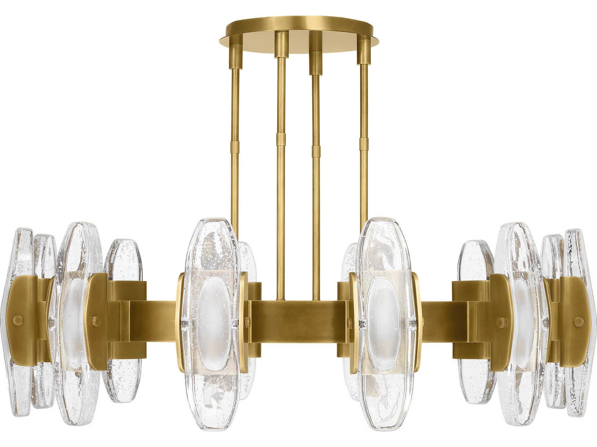 Visual Comfort Modern Wythe 12-Light Plated Brass Chandelier