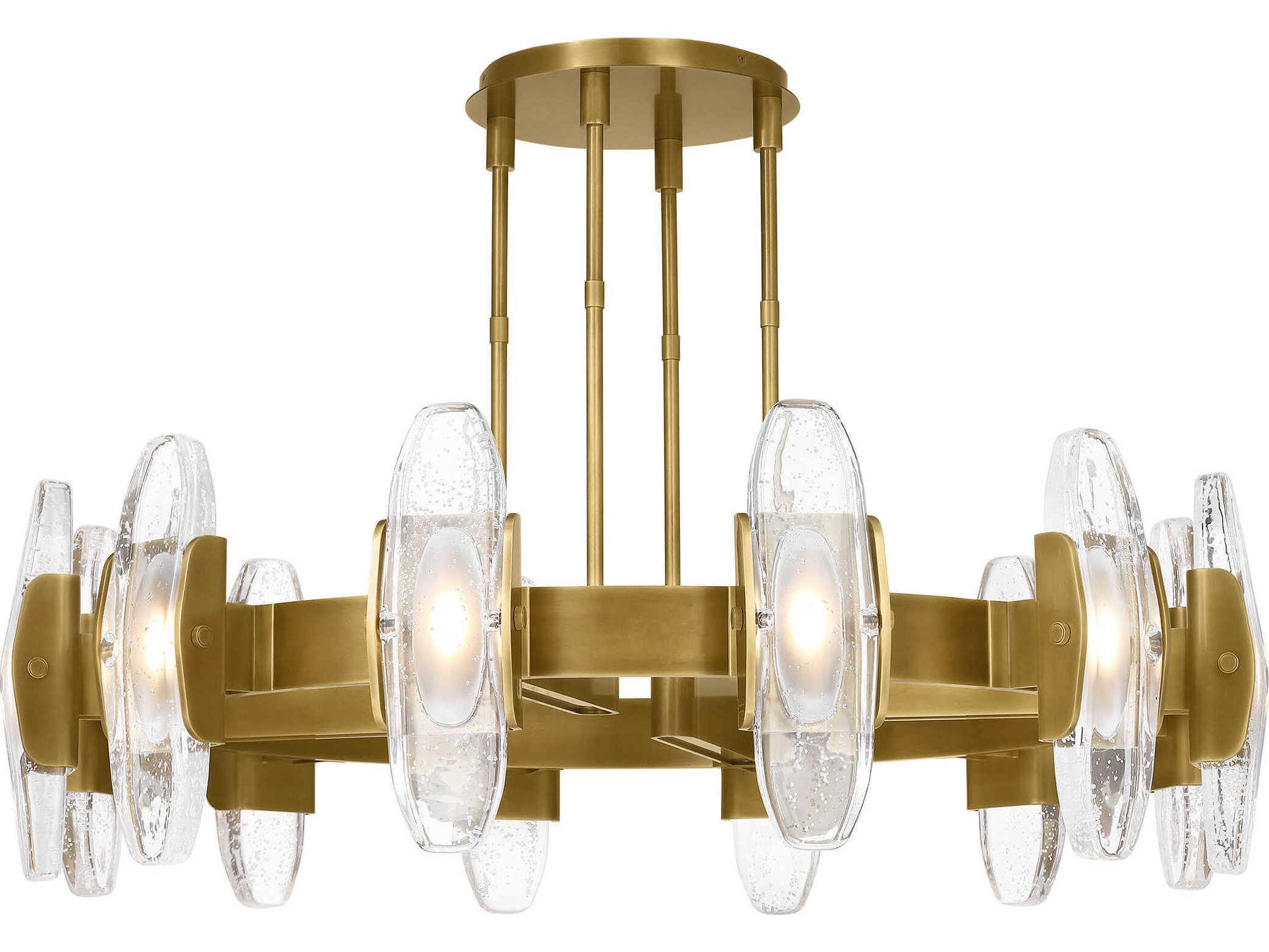 Visual Comfort Modern Wythe 12-Light Plated Brass Chandelier