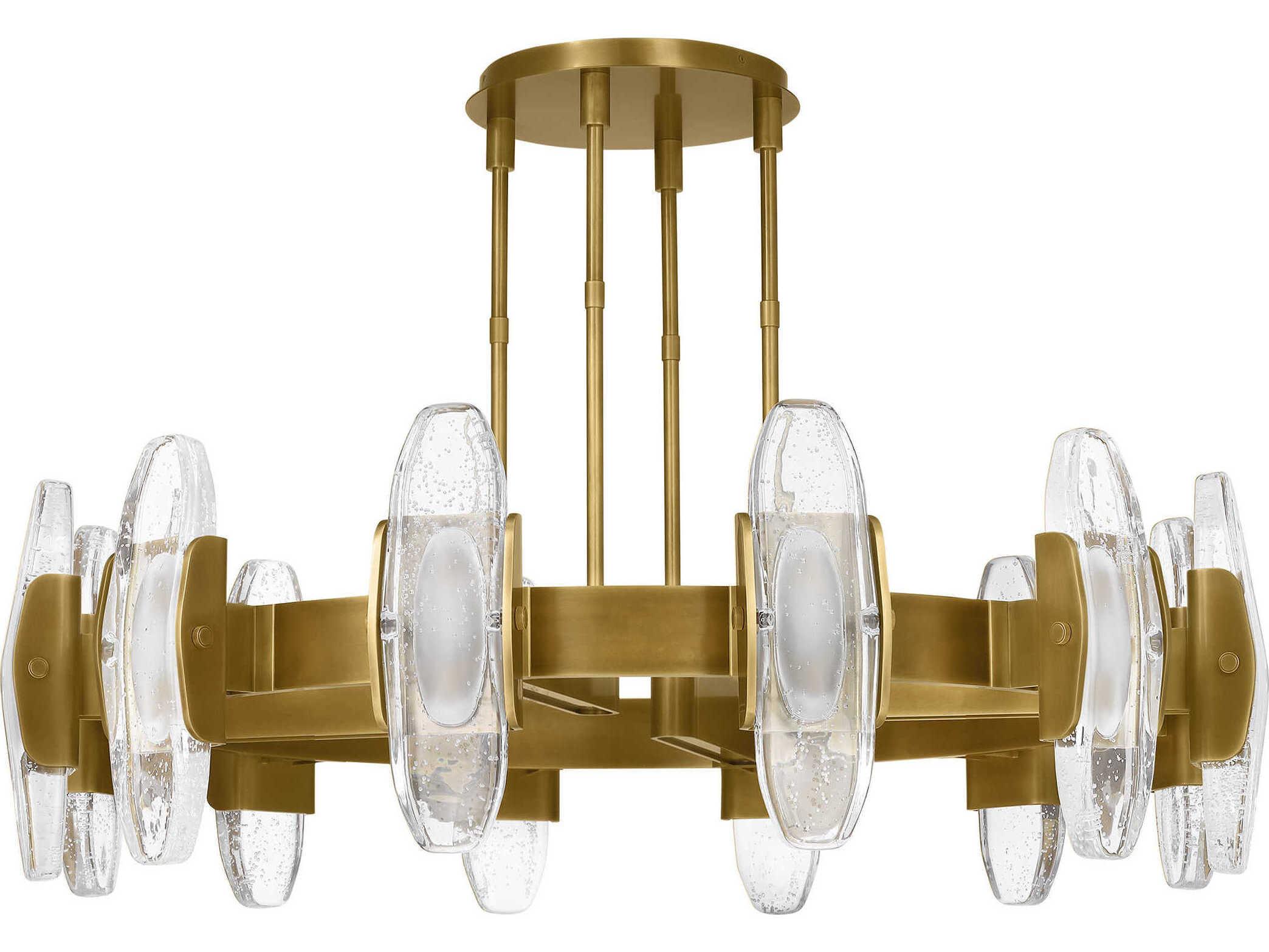 Visual Comfort Modern Wythe 12-Light Plated Brass Chandelier