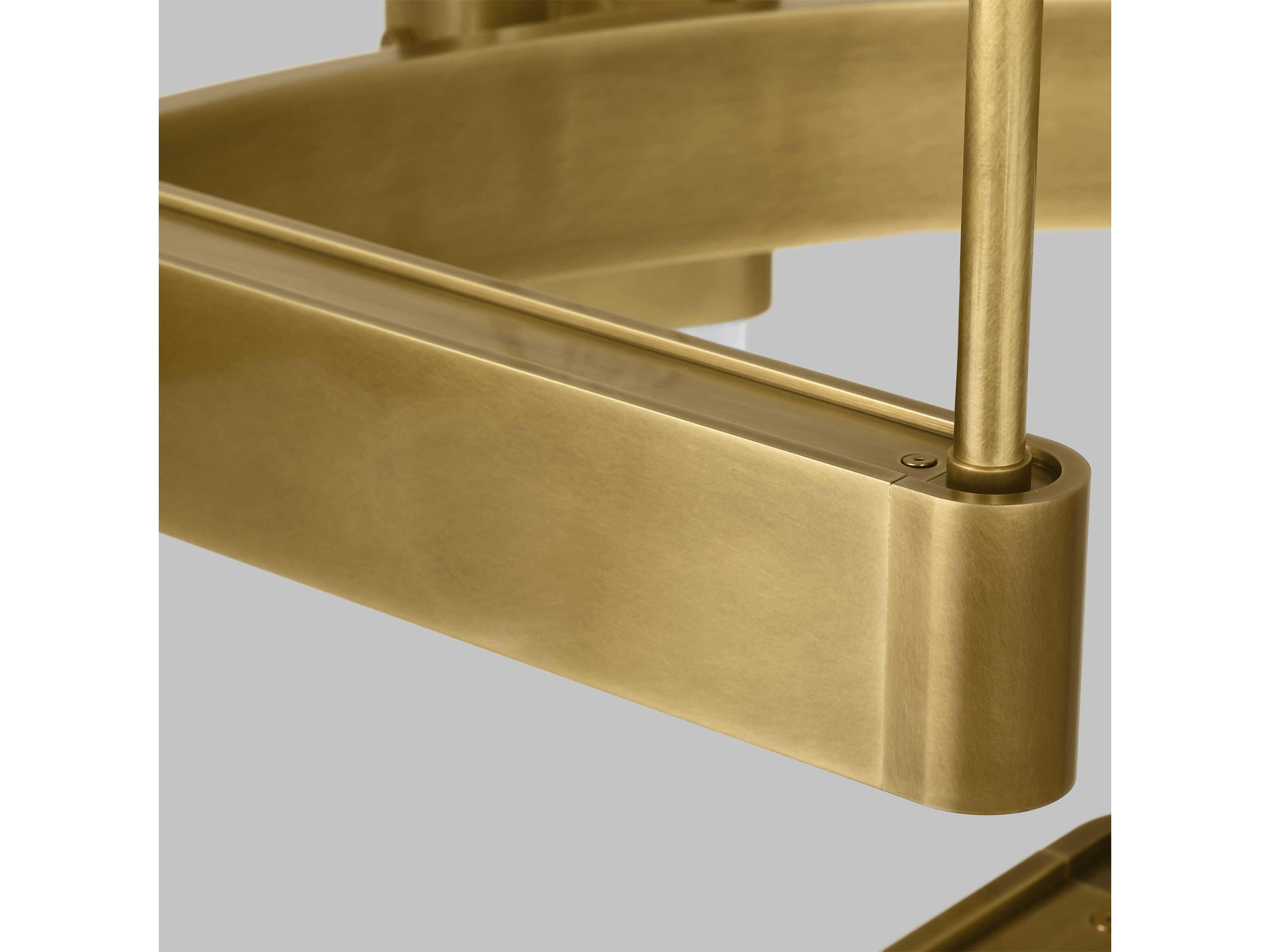 Visual Comfort Modern Wythe 12-Light Plated Brass Chandelier