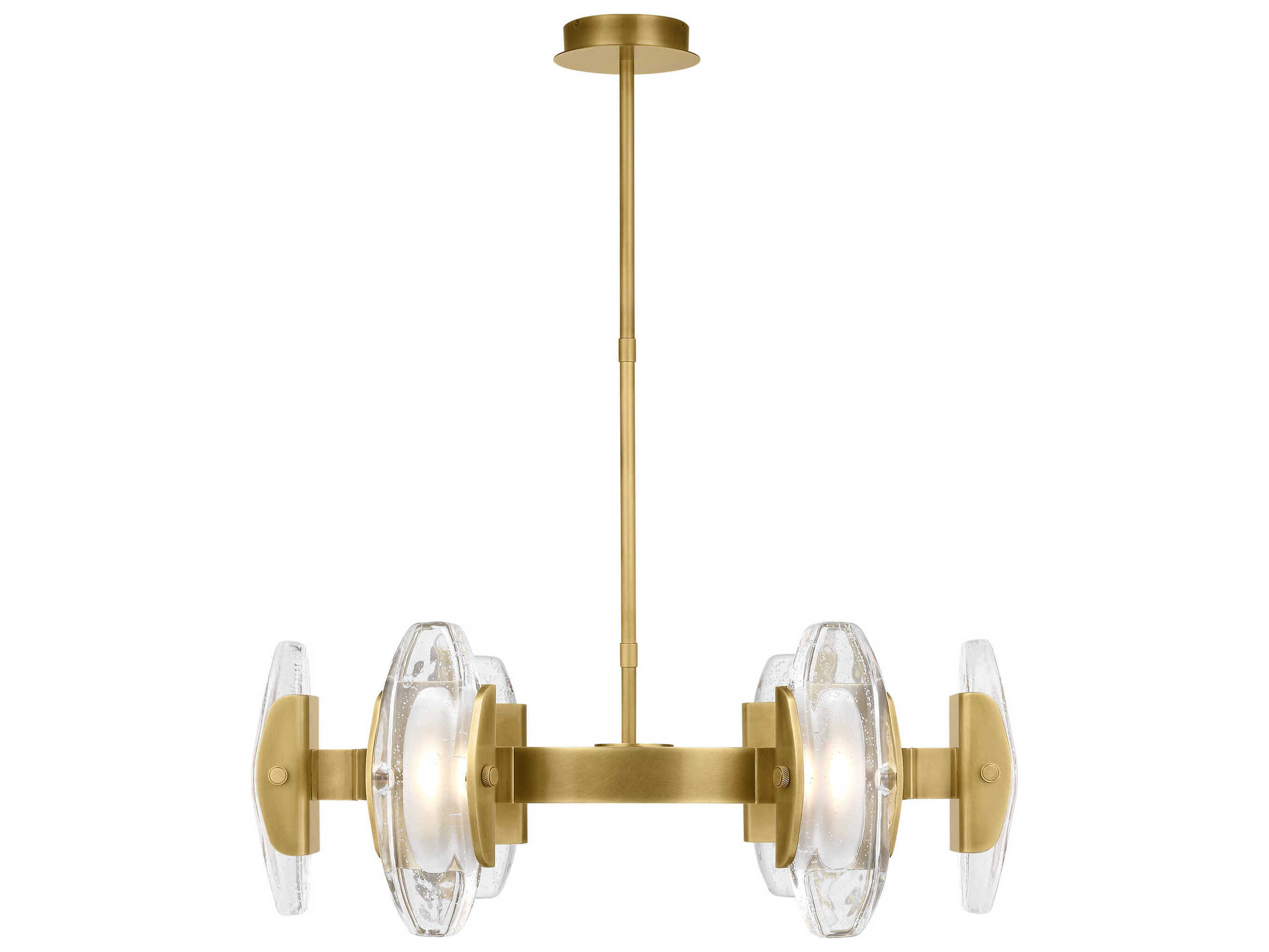 Visual Comfort Modern Wythe 6-Light Plated Brass Chandelier