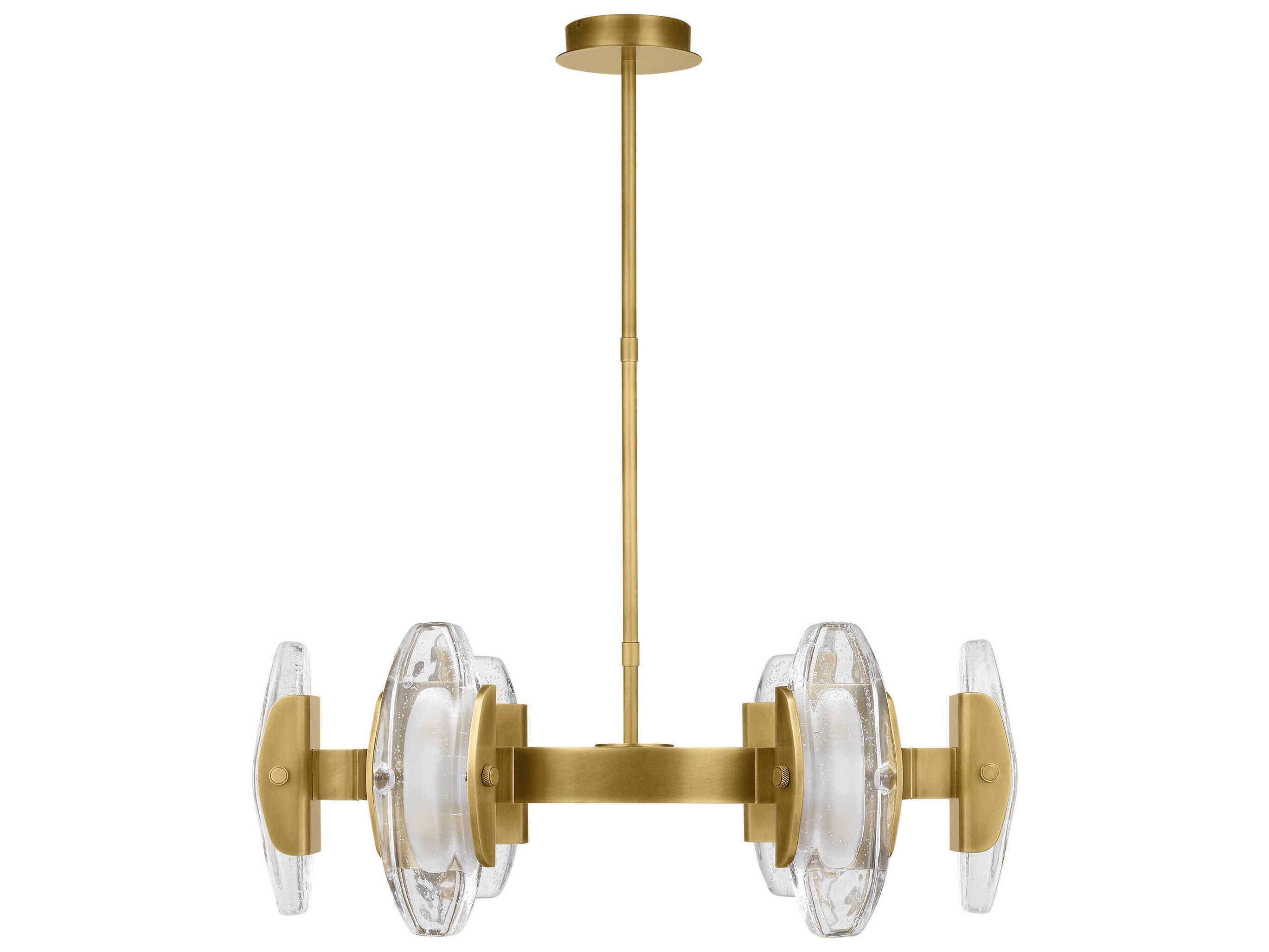Visual Comfort Modern Wythe 6-Light Plated Brass Chandelier