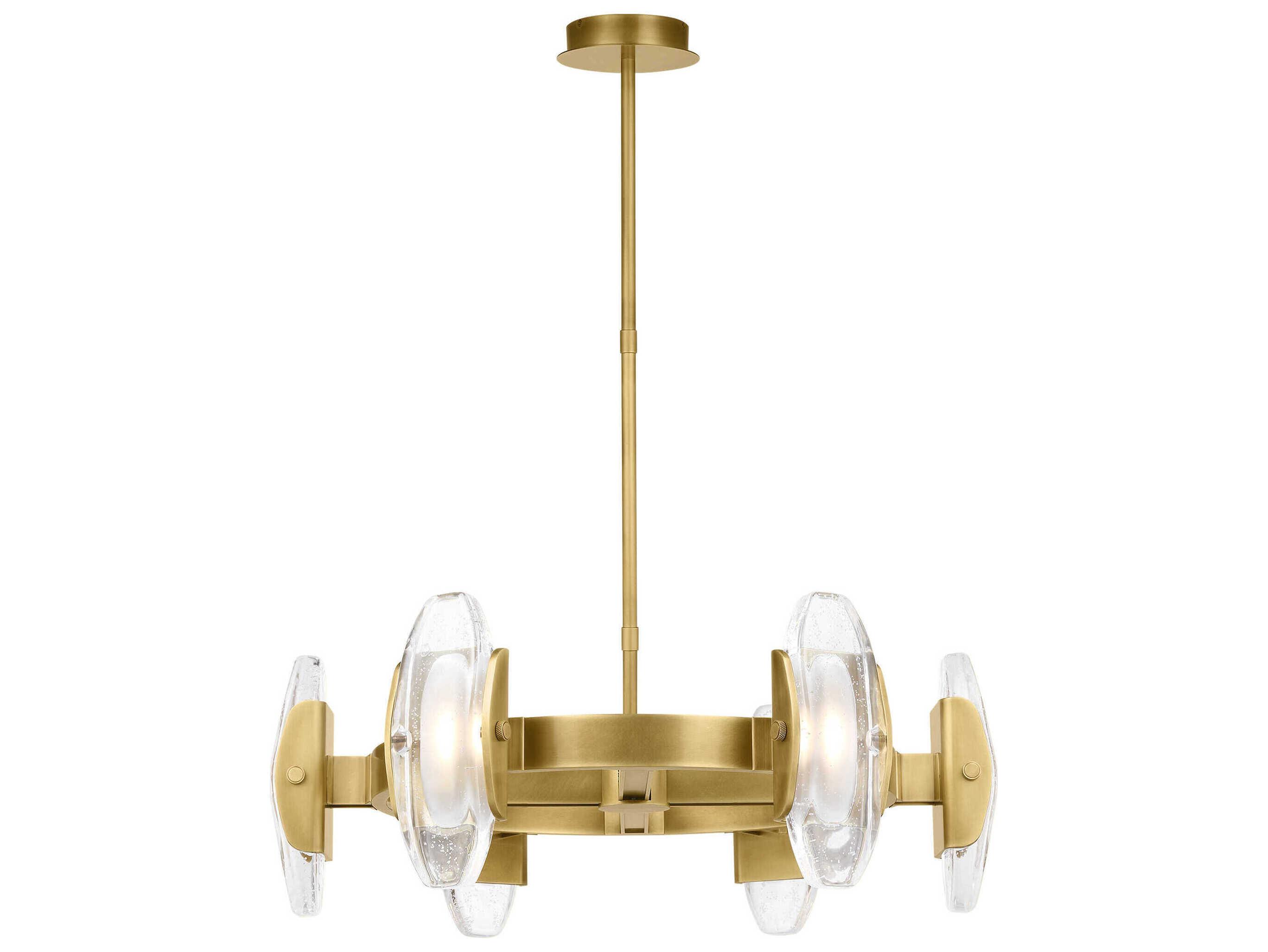 Visual Comfort Modern Wythe 6-Light Plated Brass Chandelier