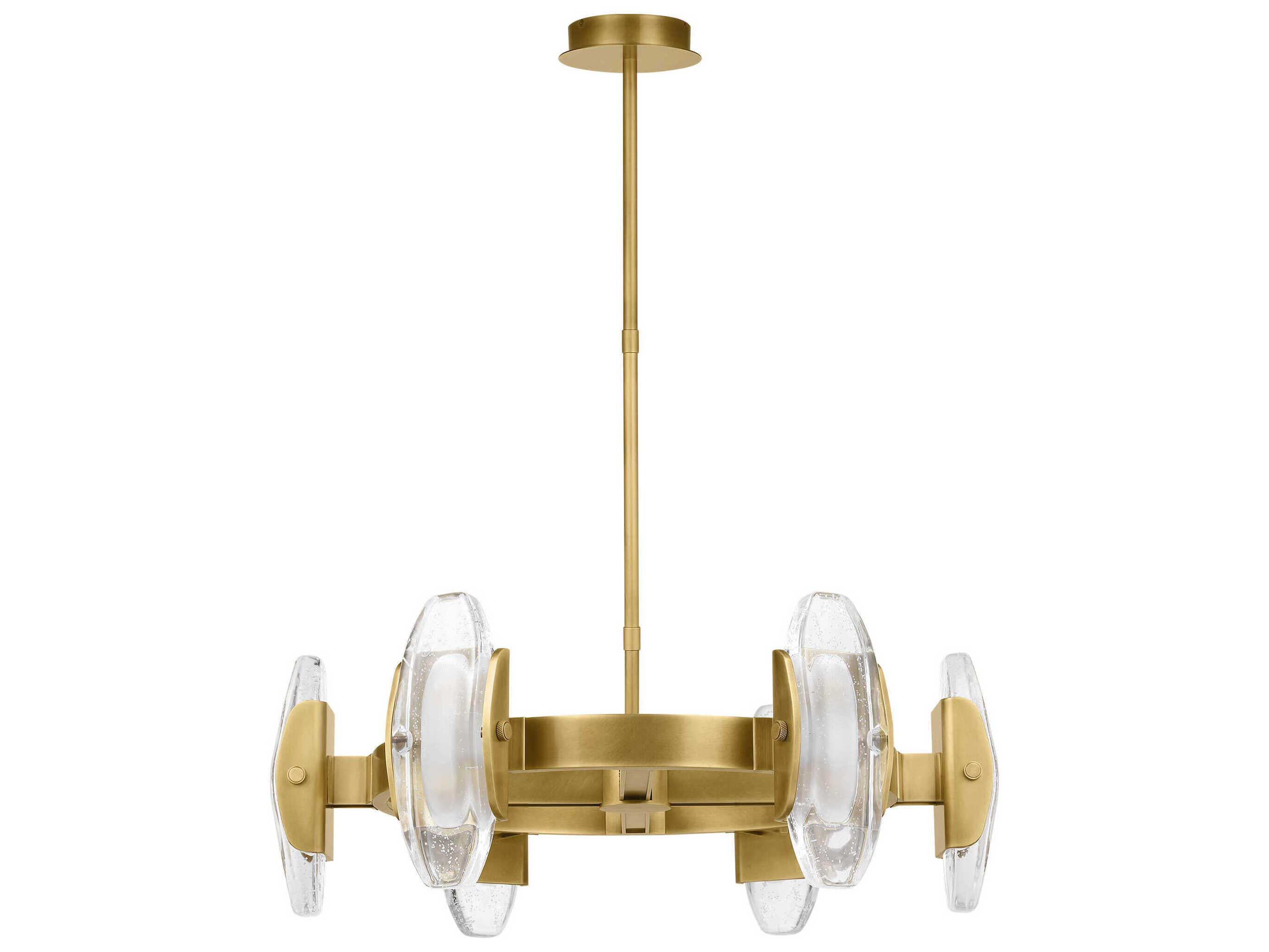 Visual Comfort Modern Wythe 6-Light Plated Brass Chandelier
