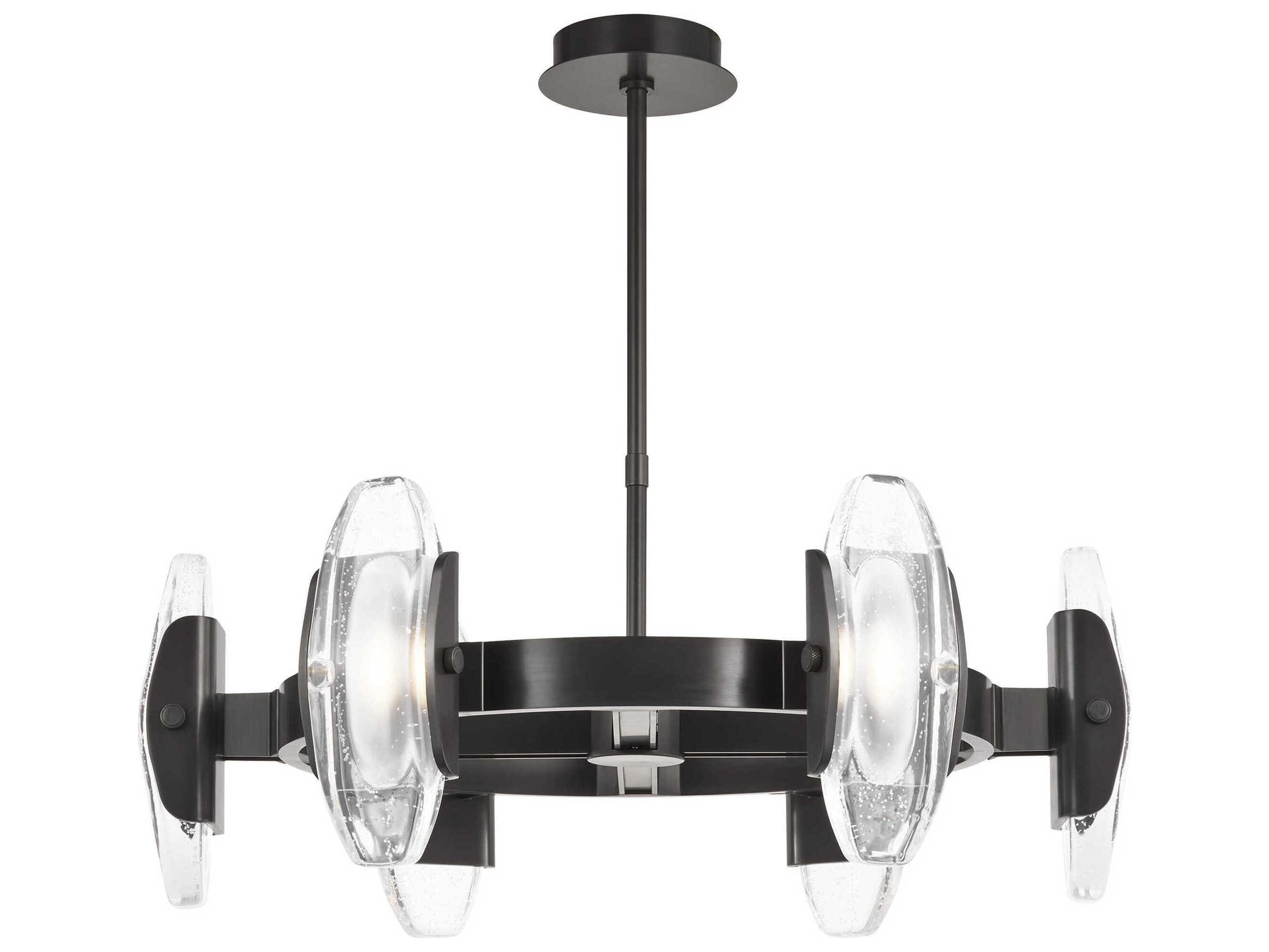 Visual Comfort Modern Wythe 6-Light Plated Dark Bronze Chandelier