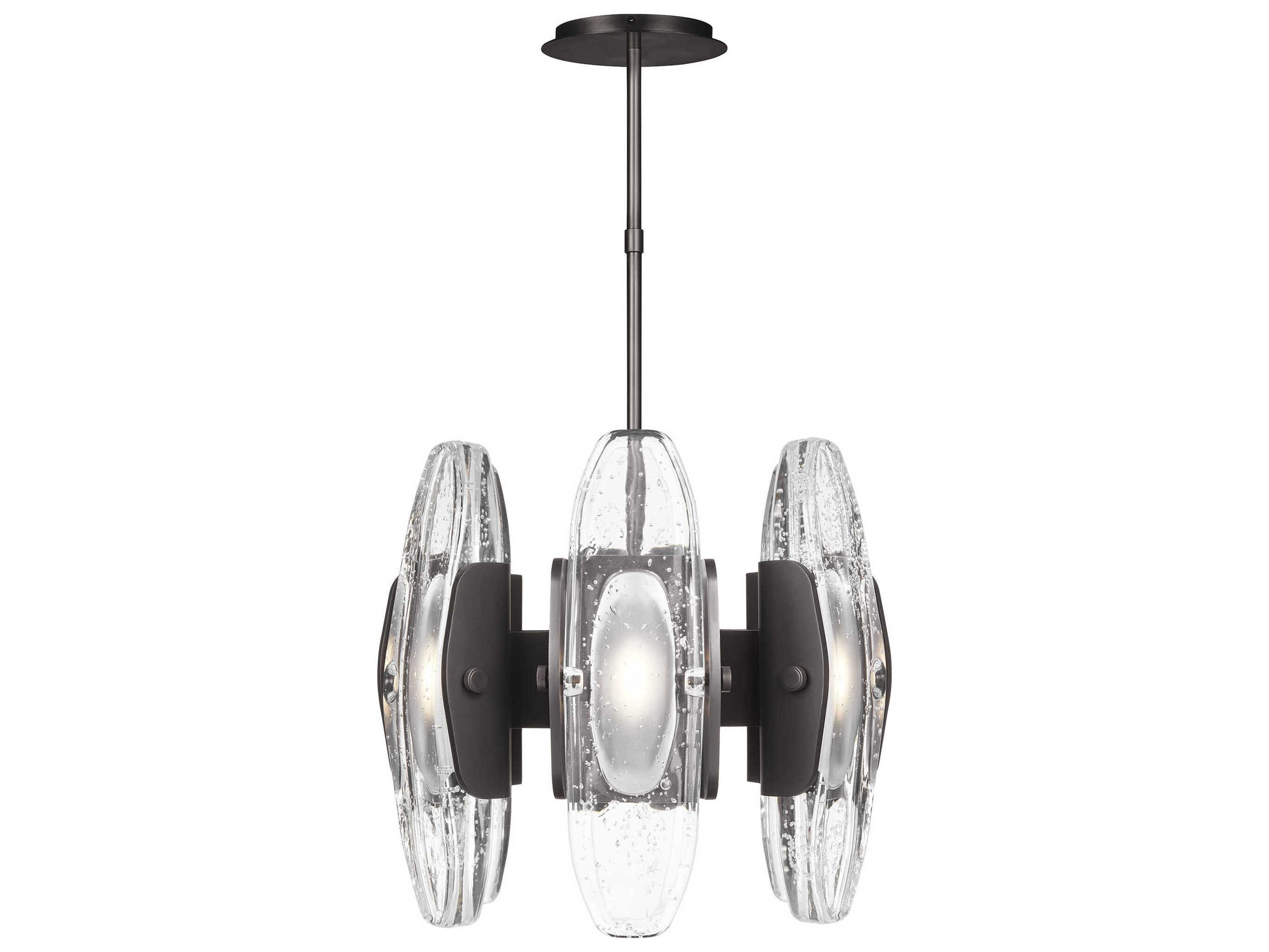 Visual Comfort Modern Wythe 6-Light Plated Dark Bronze Chandelier