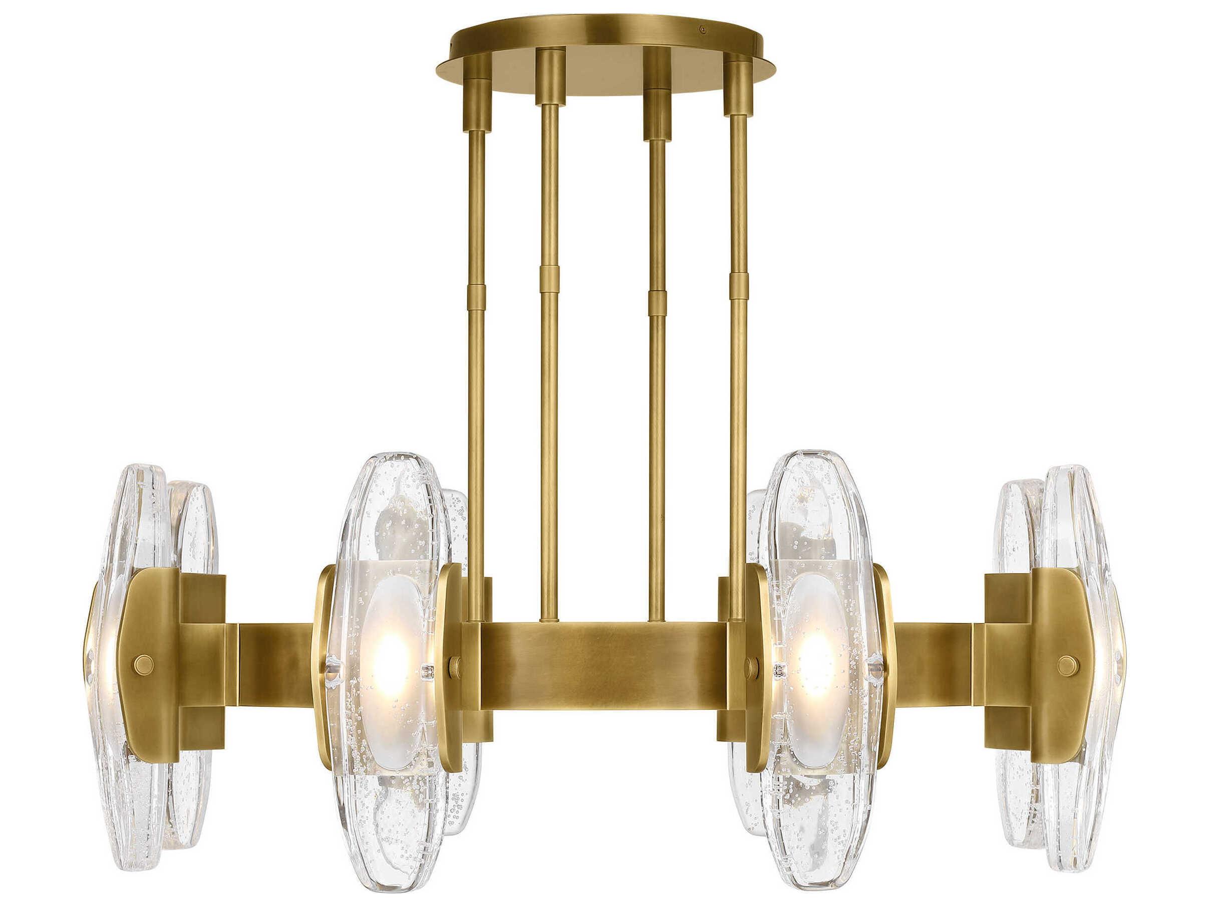 Visual Comfort Modern Wythe 8-Light Plated Brass Chandelier