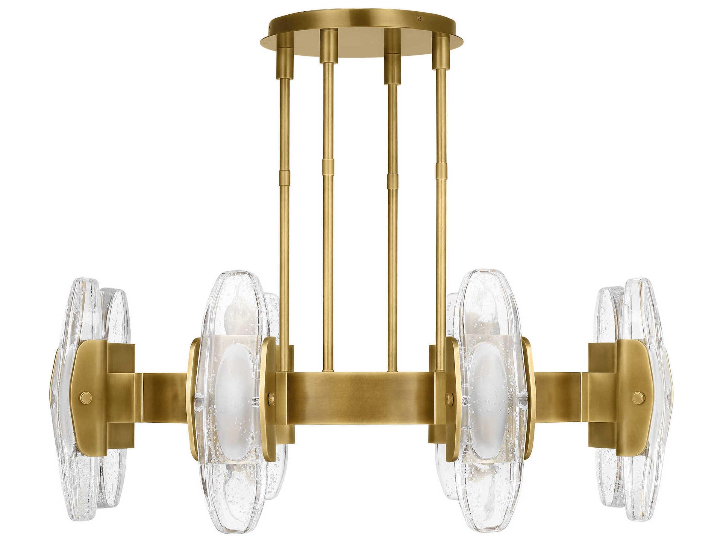 Visual Comfort Modern Wythe 8-Light Plated Brass Chandelier