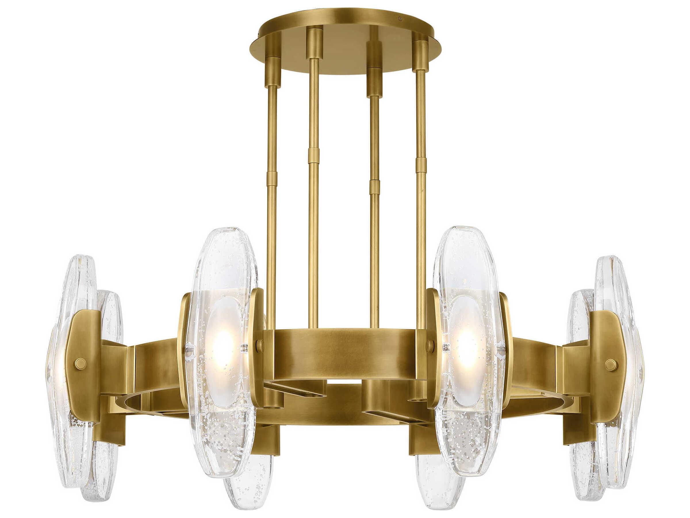 Visual Comfort Modern Wythe 8-Light Plated Brass Chandelier