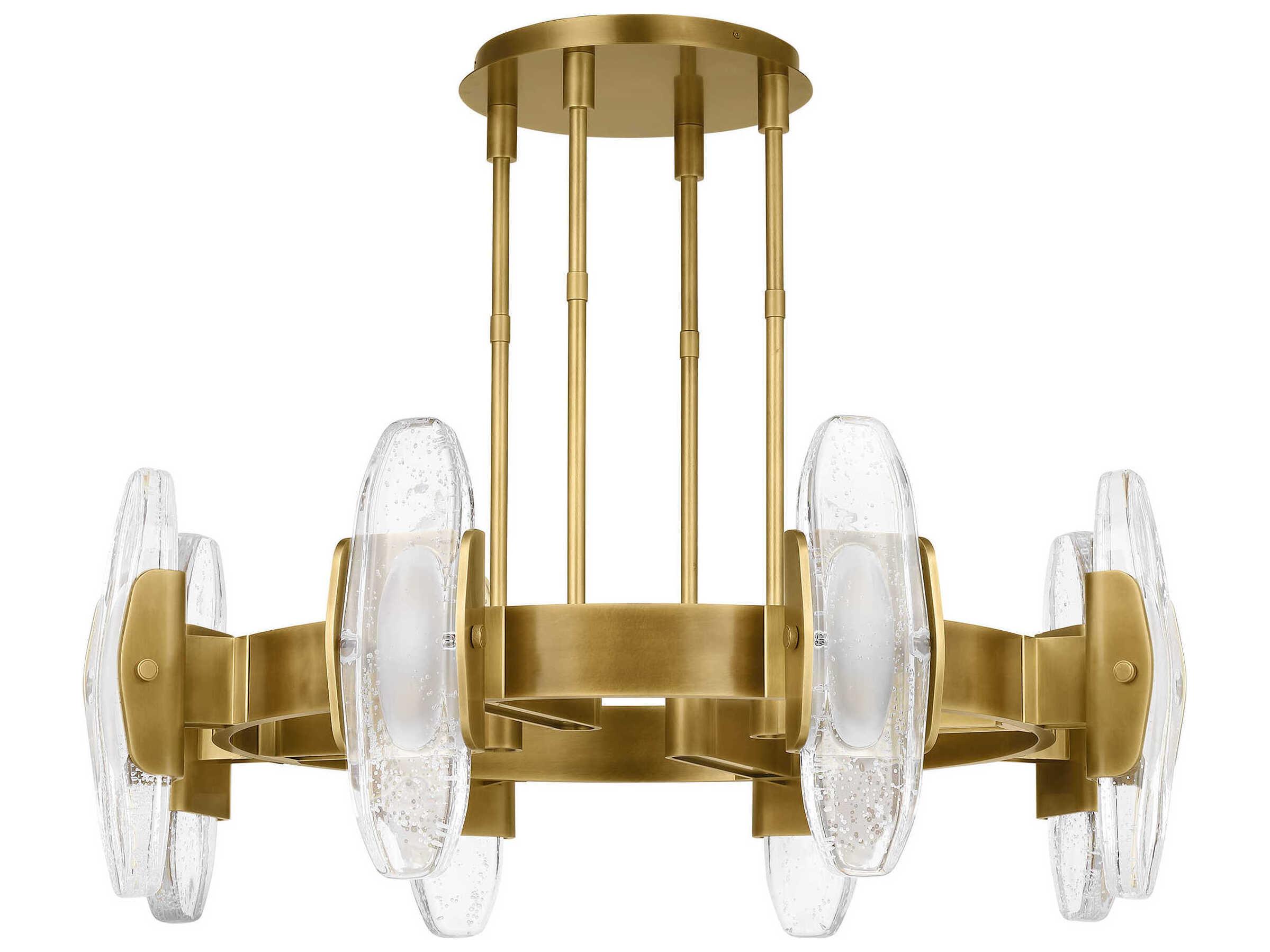 Visual Comfort Modern Wythe 8-Light Plated Brass Chandelier