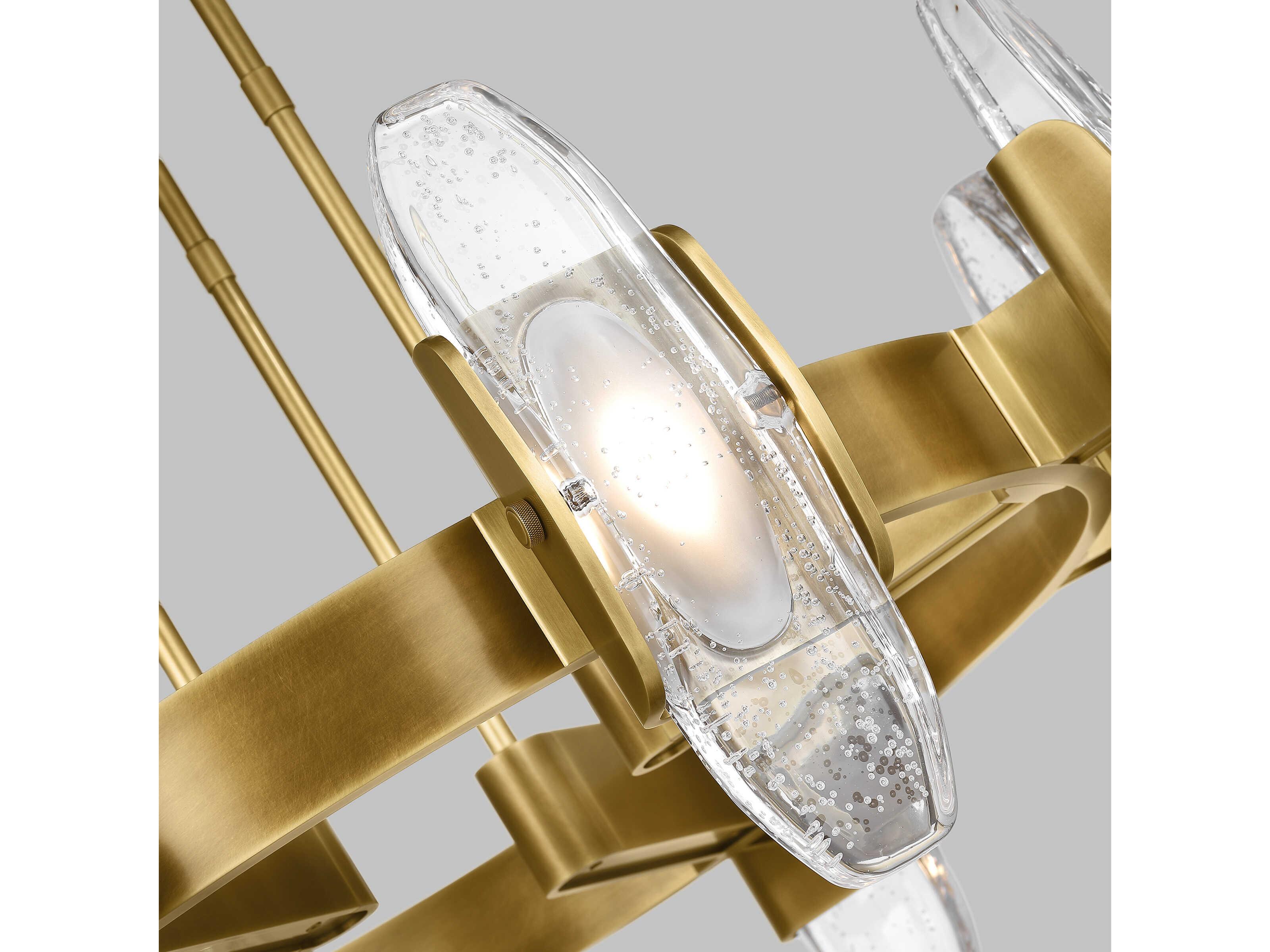 Visual Comfort Modern Wythe 8-Light Plated Brass Chandelier