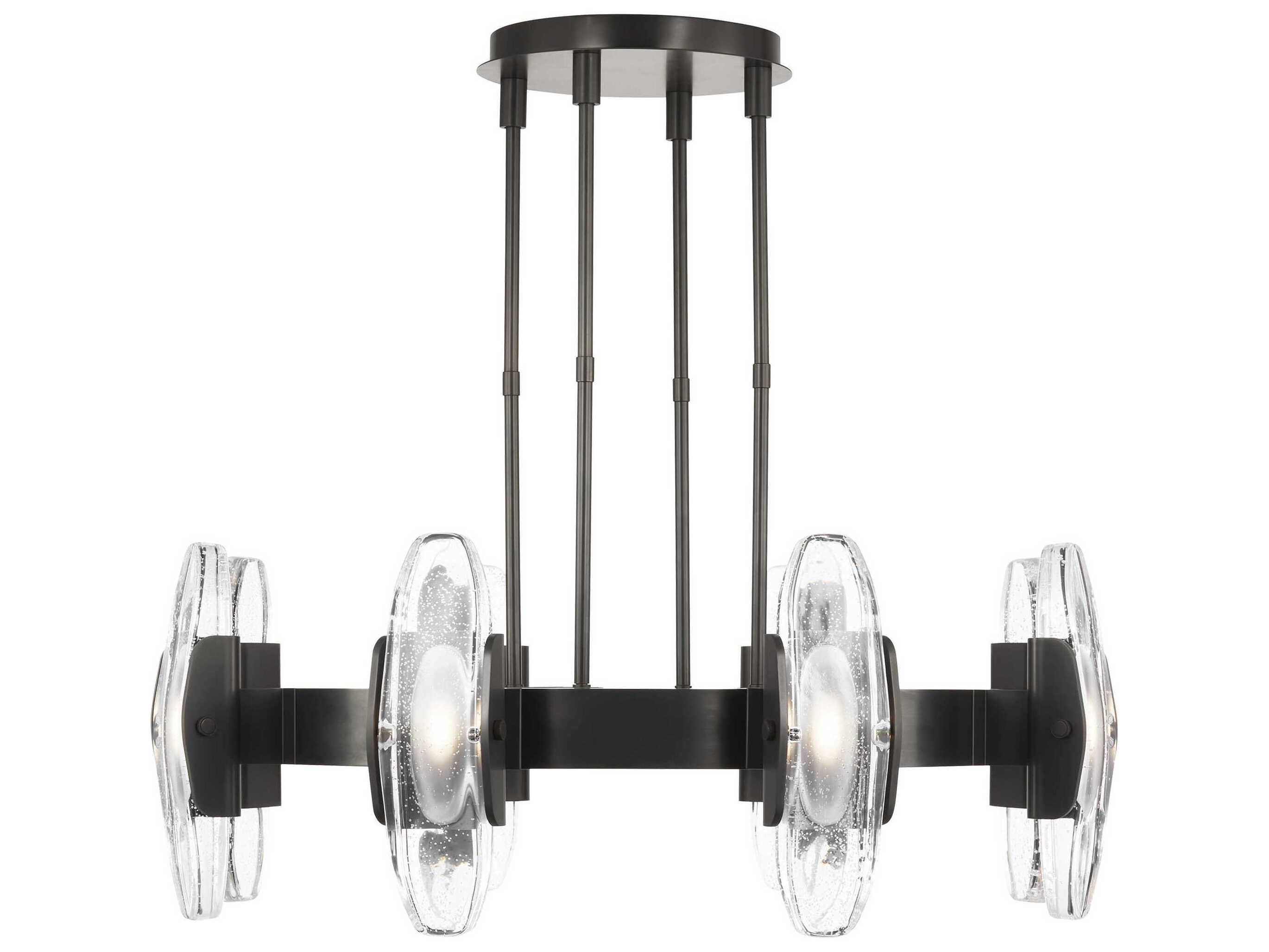 Visual Comfort Modern Wythe 8-Light Plated Dark Bronze Chandelier