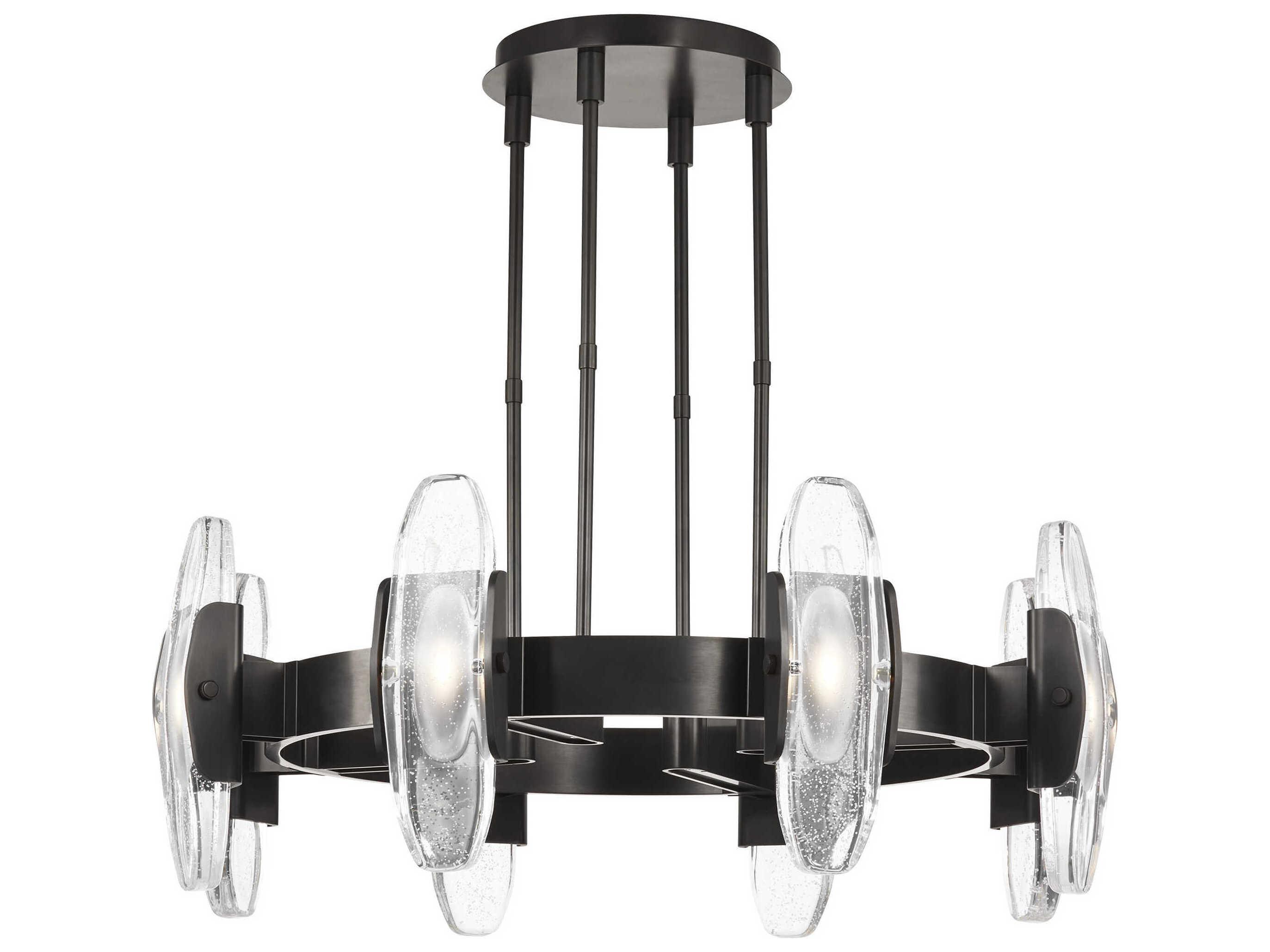Visual Comfort Modern Wythe 8-Light Plated Dark Bronze Chandelier