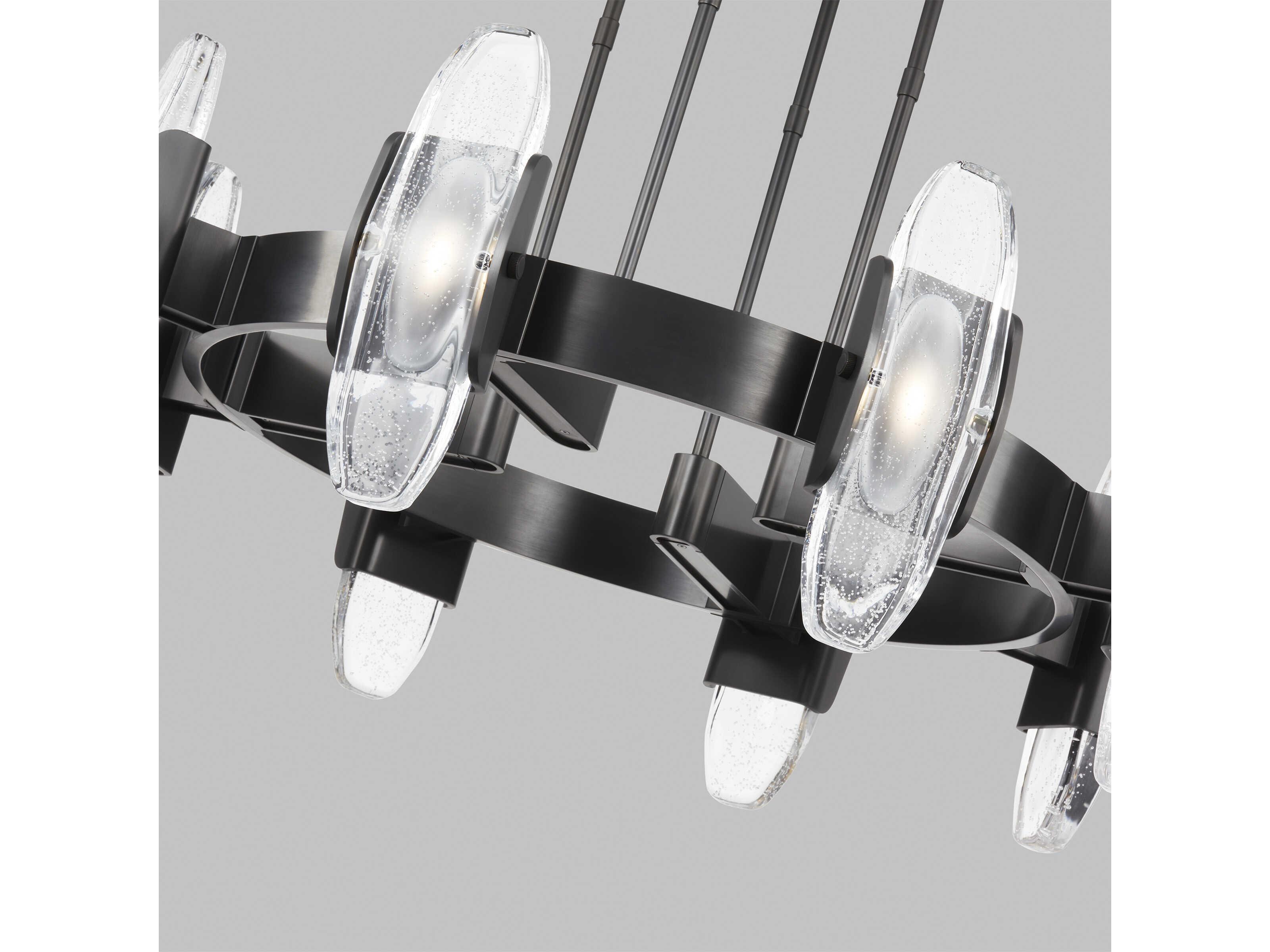 Visual Comfort Modern Wythe 8-Light Plated Dark Bronze Chandelier